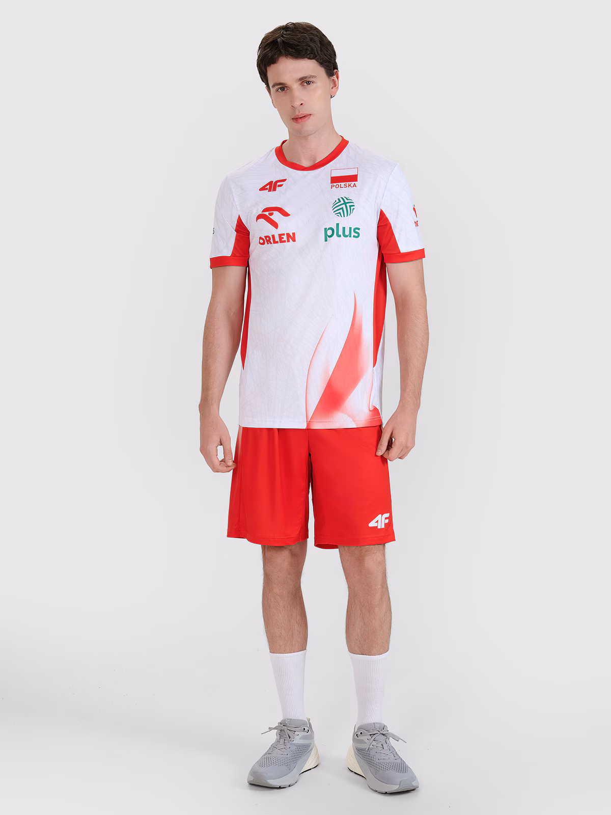 Koszulka meczowa replika domowa męska 4F x Polska Siatkówka - biała