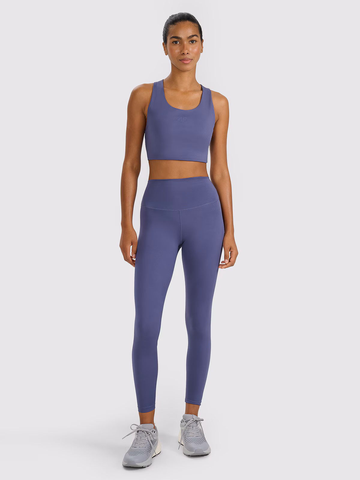 Legginsy treningowe szybkoschnące damskie - granatowe