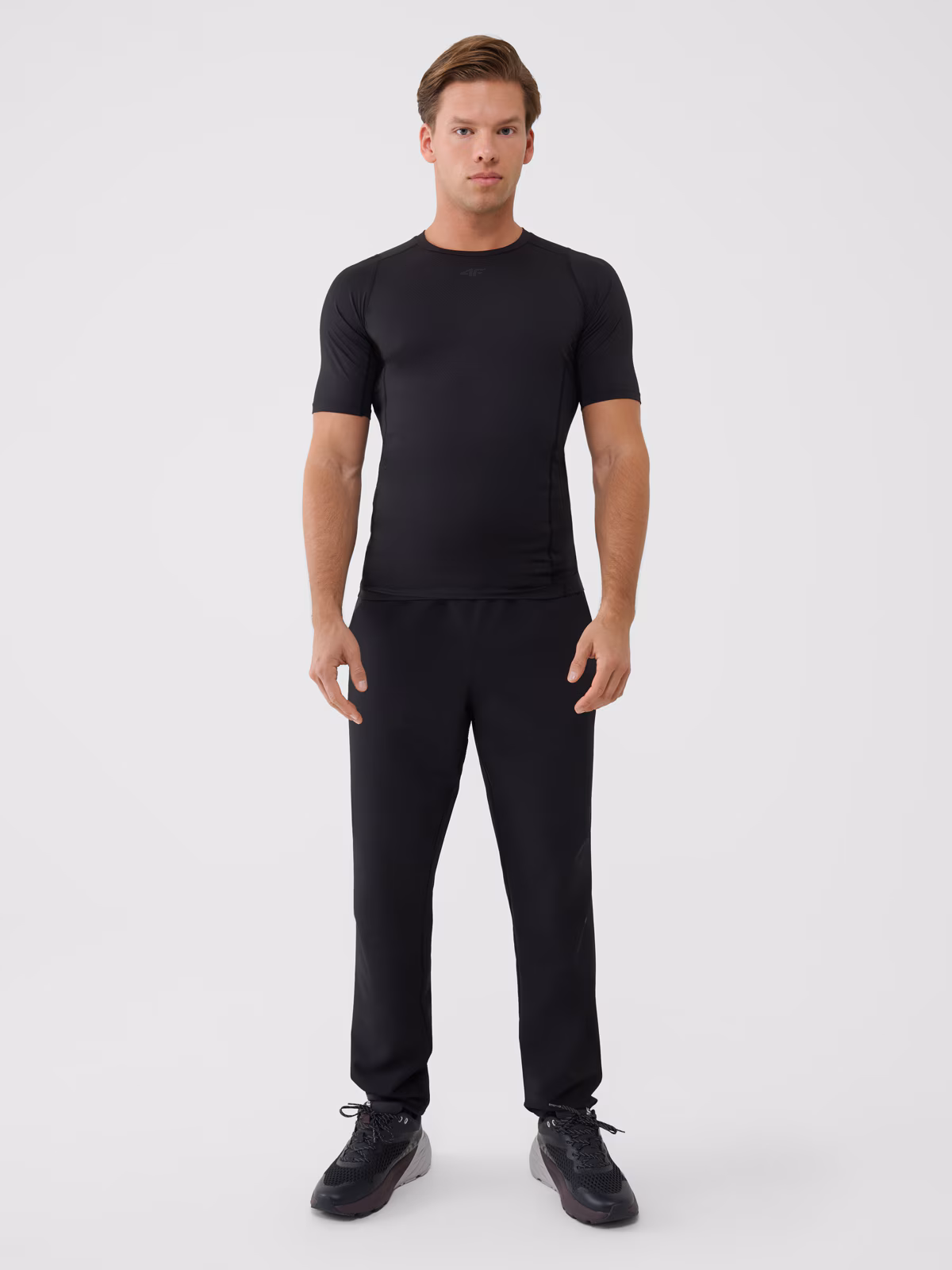 Spodnie treningowe szybkoschnące męskie - czarne