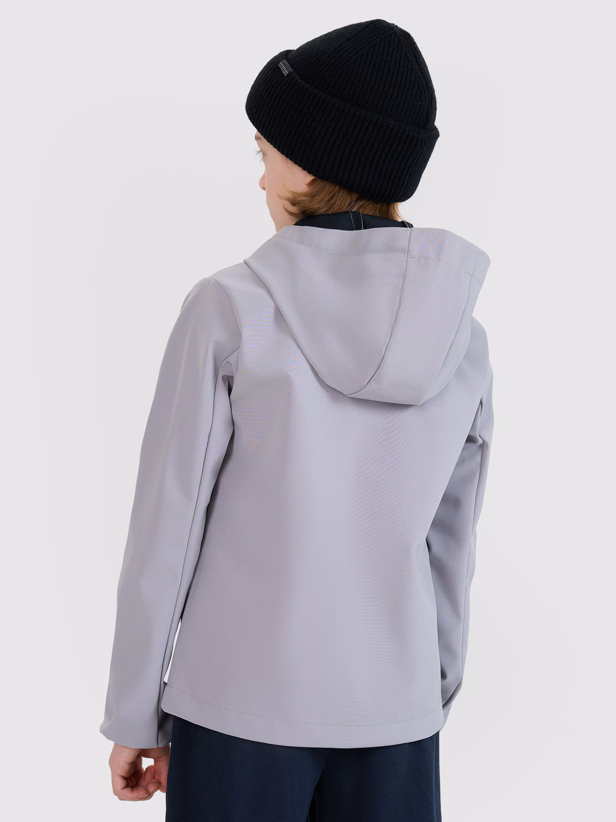 Kurtka softshell wiatroodporna membrana 5000 chłopięca - czarna