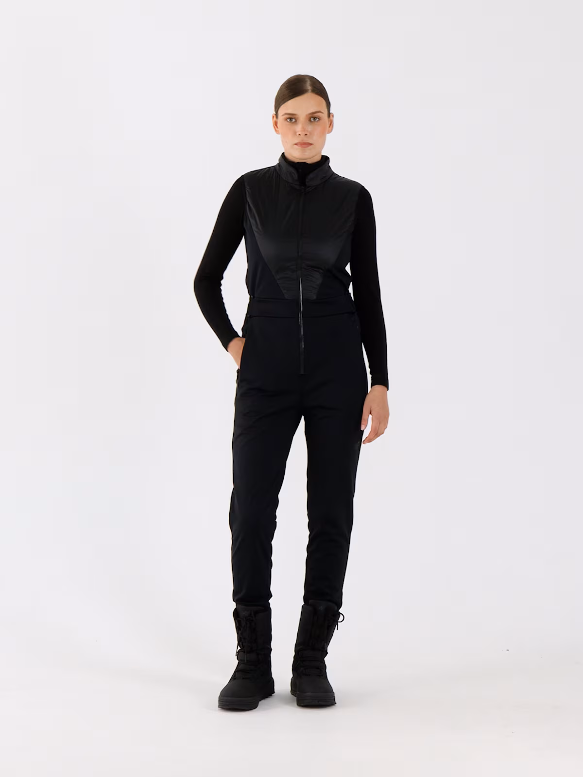 Kombinezon narciarski z softshellu membrana 15000 damski - czarny