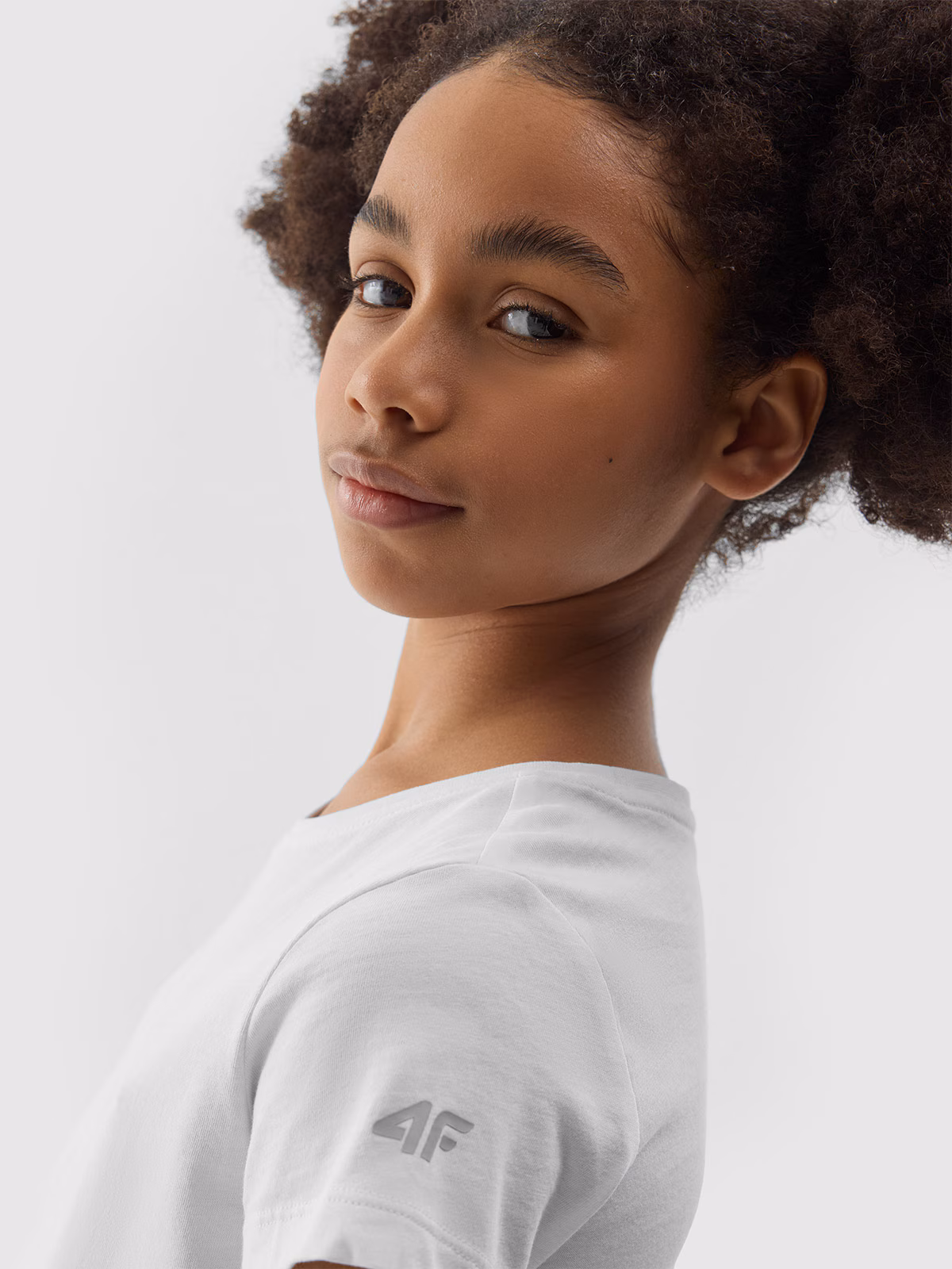 T-shirt gładki dziewczęcy