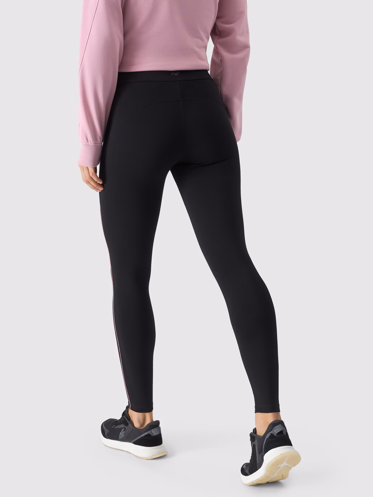 Legginsy dzianinowe damskie - czarne