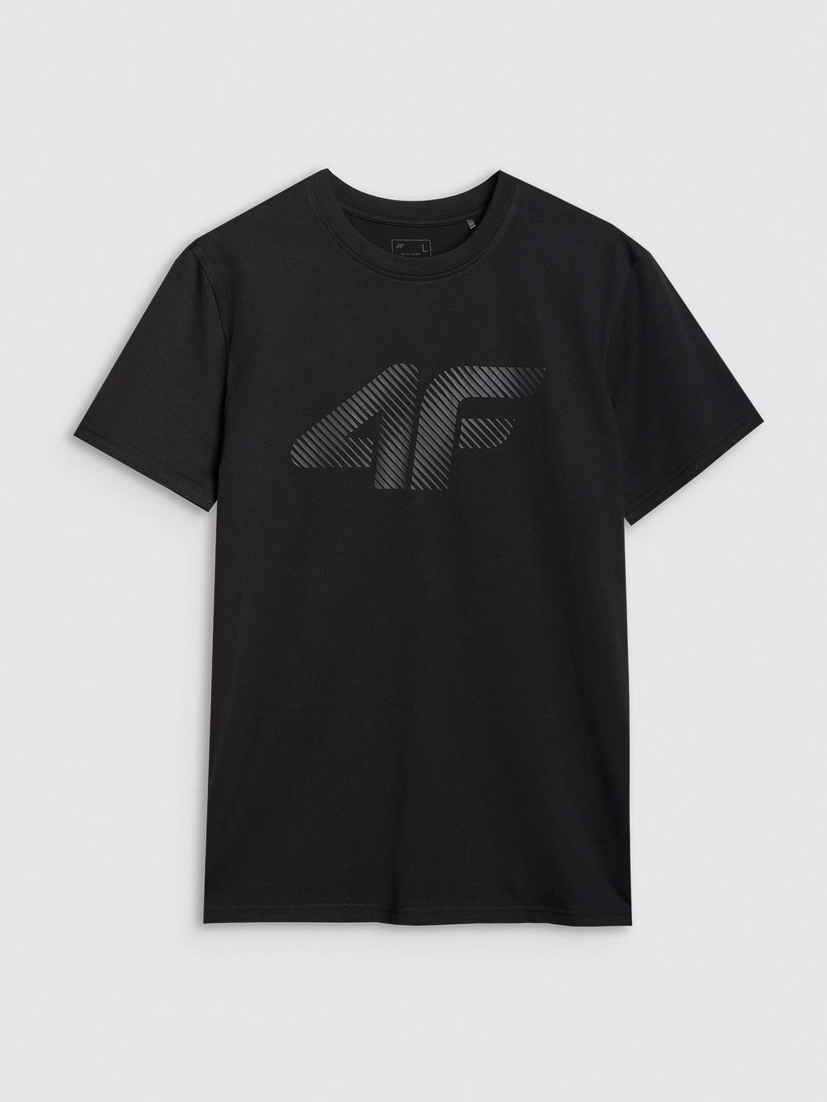 T-shirt regular z nadrukiem męski - granatowy