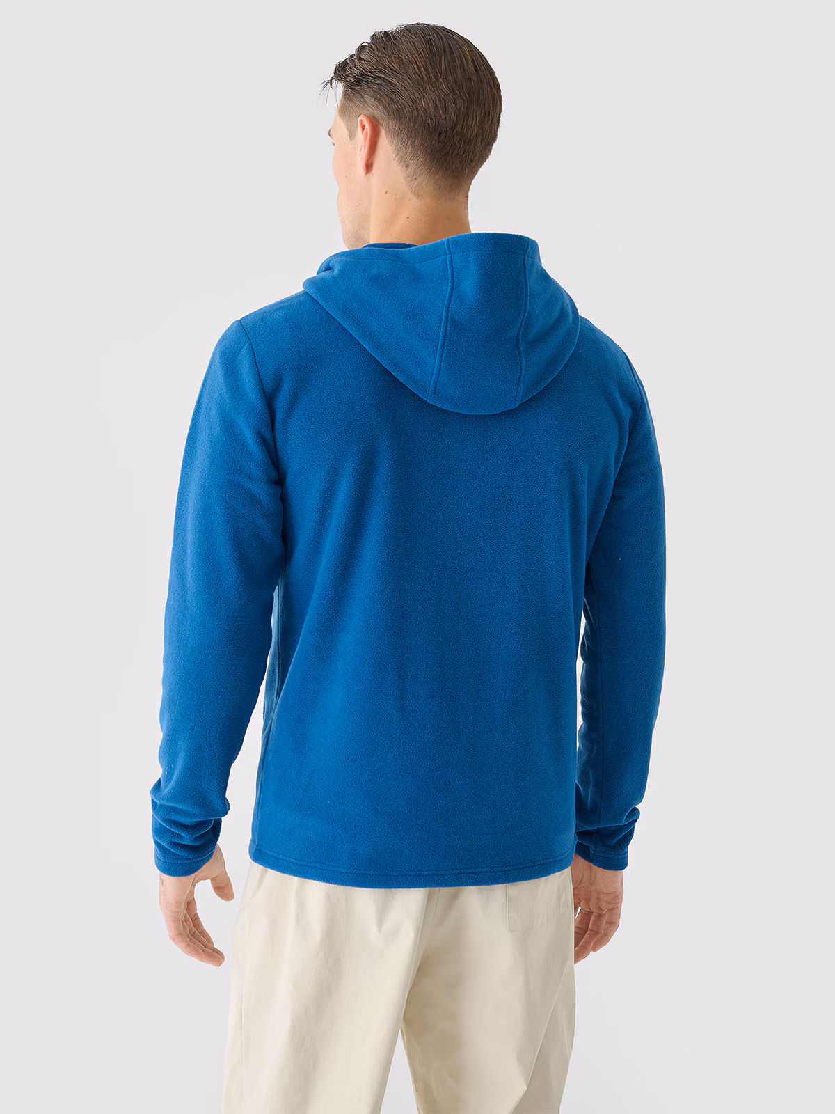 Polar regular z kapturem męski - turkusowy