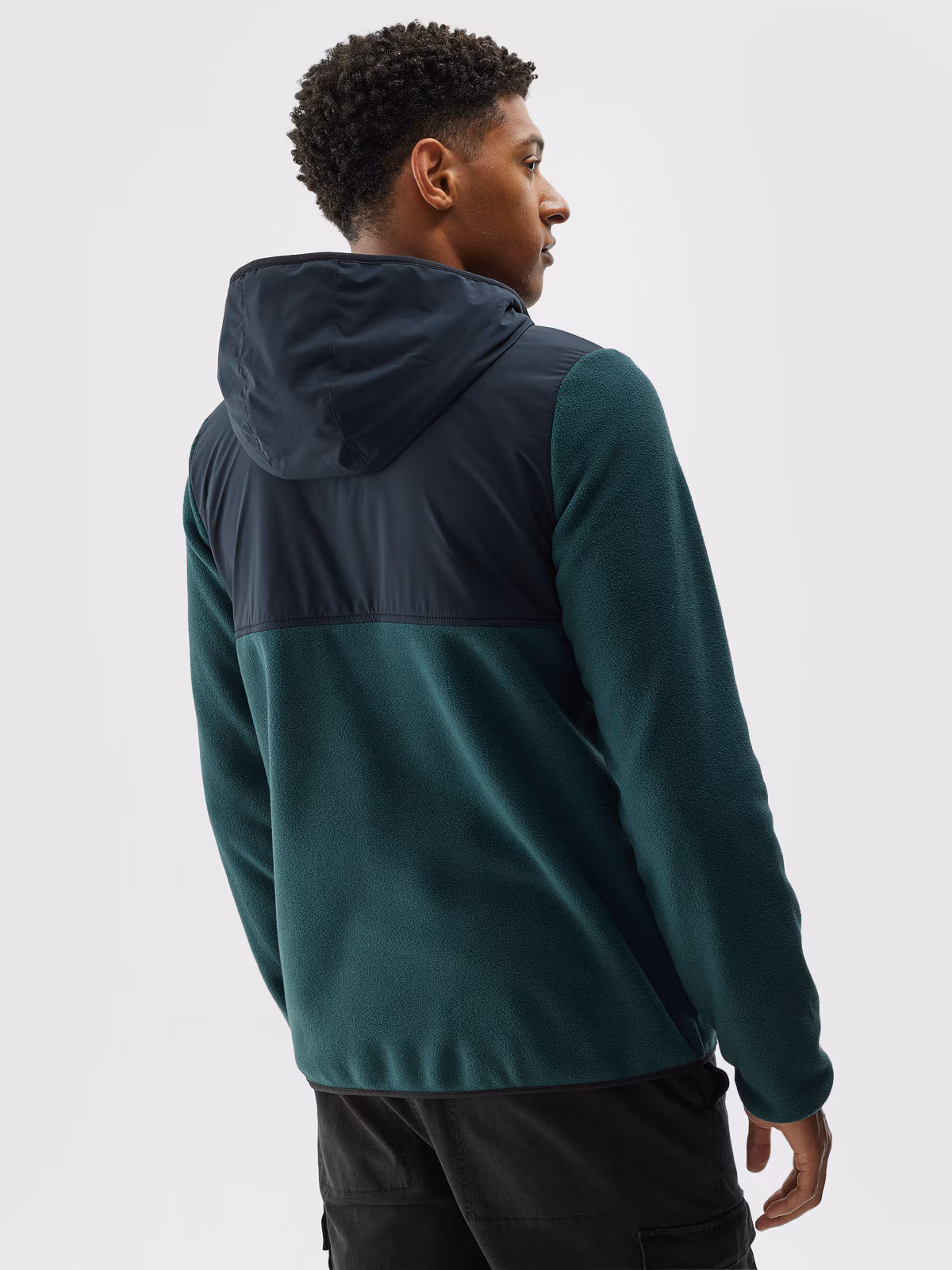 Polar z kapturem regular męski - zielony