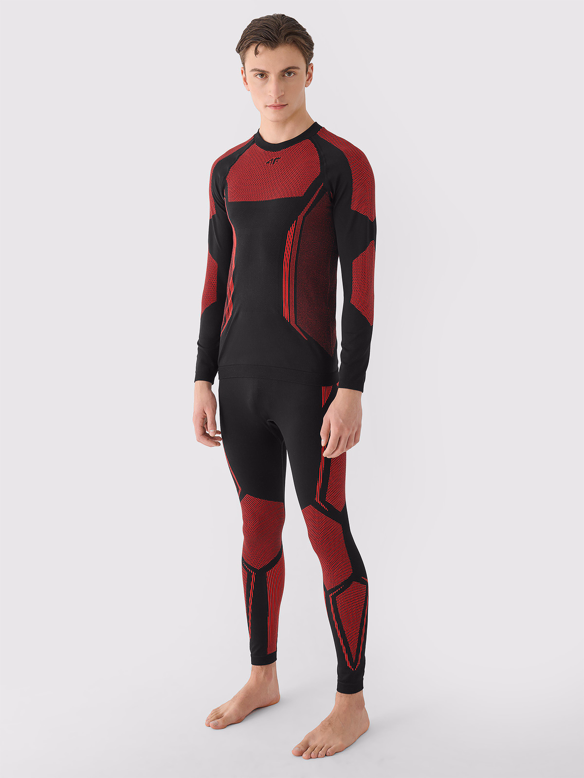 Bielizna termoaktywna bezszwowa (góra) męska - czerwona