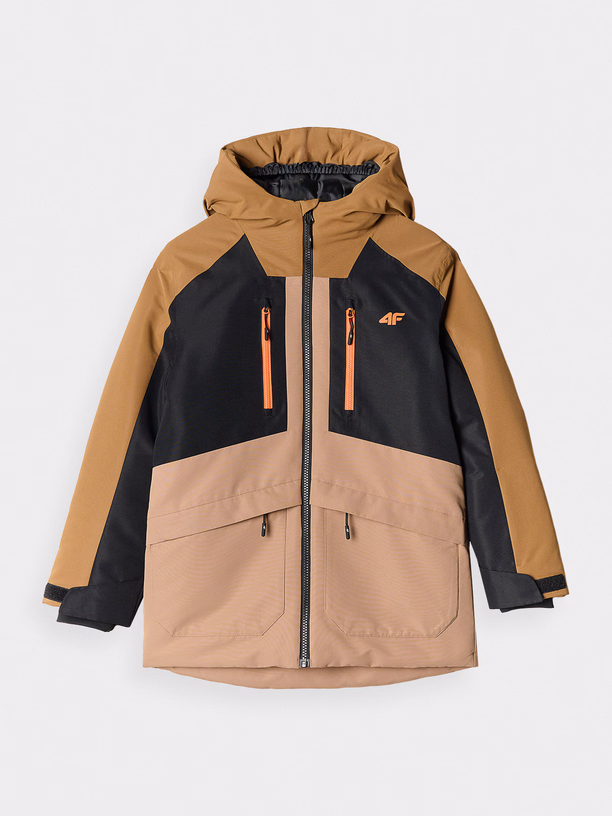 Kurtka snowboardowa membrana 10000 chłopięca - brązowa