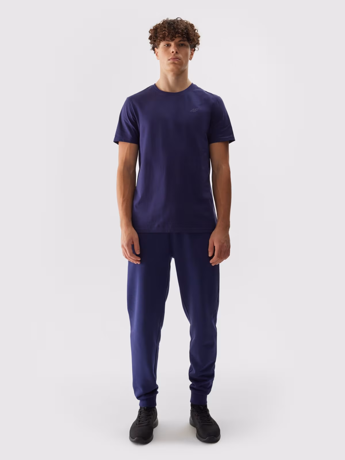 Spodnie dresowe joggery męskie - niebieskie