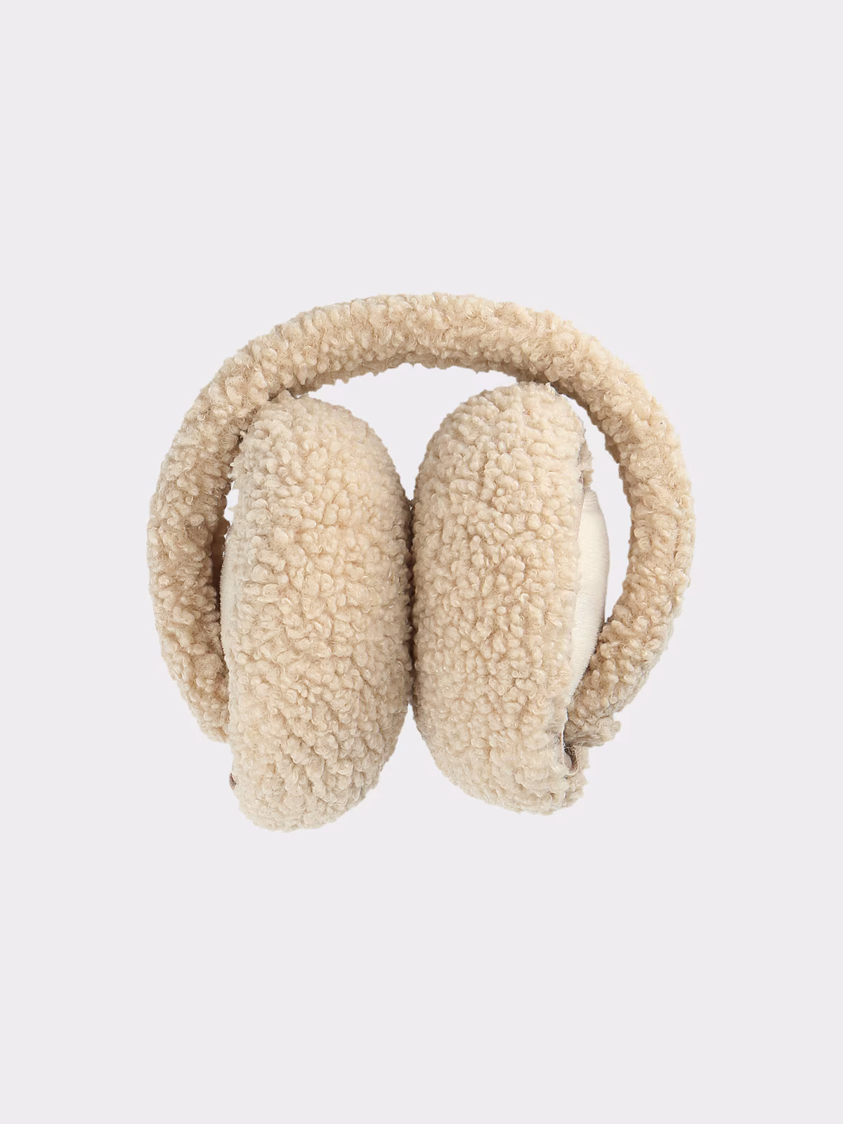 Nauszniki sherpa damskie Outhorn - beżowe