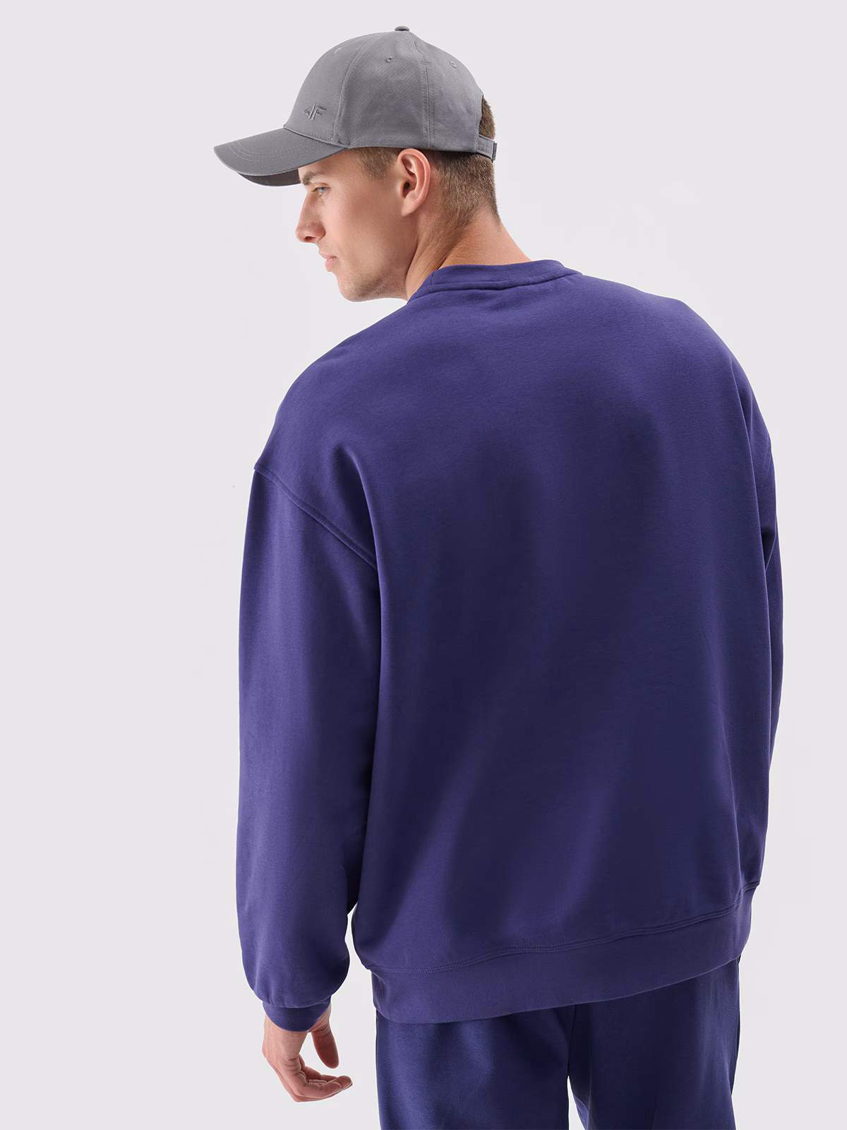 Bluza dresowa nierozpinana bez kaptura uniseks - granatowa