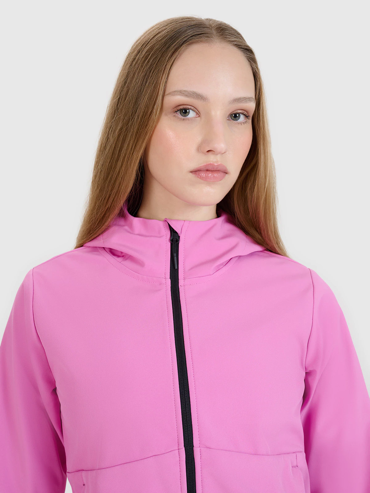 Kurtka softshell wiatroodporna membrana 5000 damska - różowa