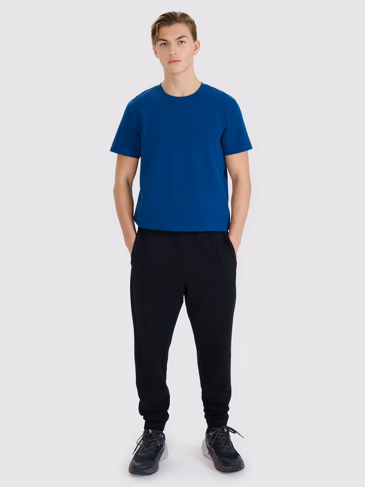 Spodnie dresowe joggery męskie - czarne