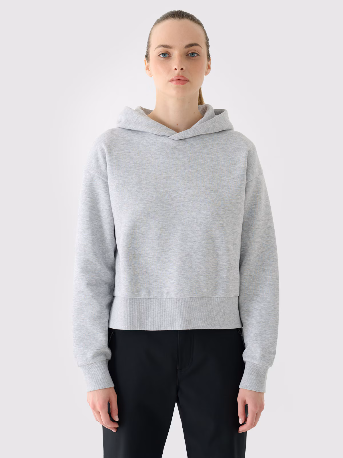 Bluza dresowa nierozpinana z kapturem damska Outhorn - szara