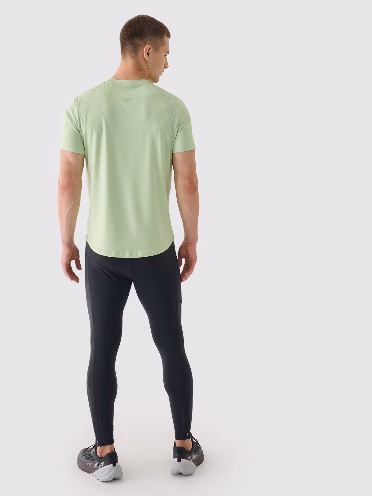 Legginsy do biegania szybkoschnące męskie - szare