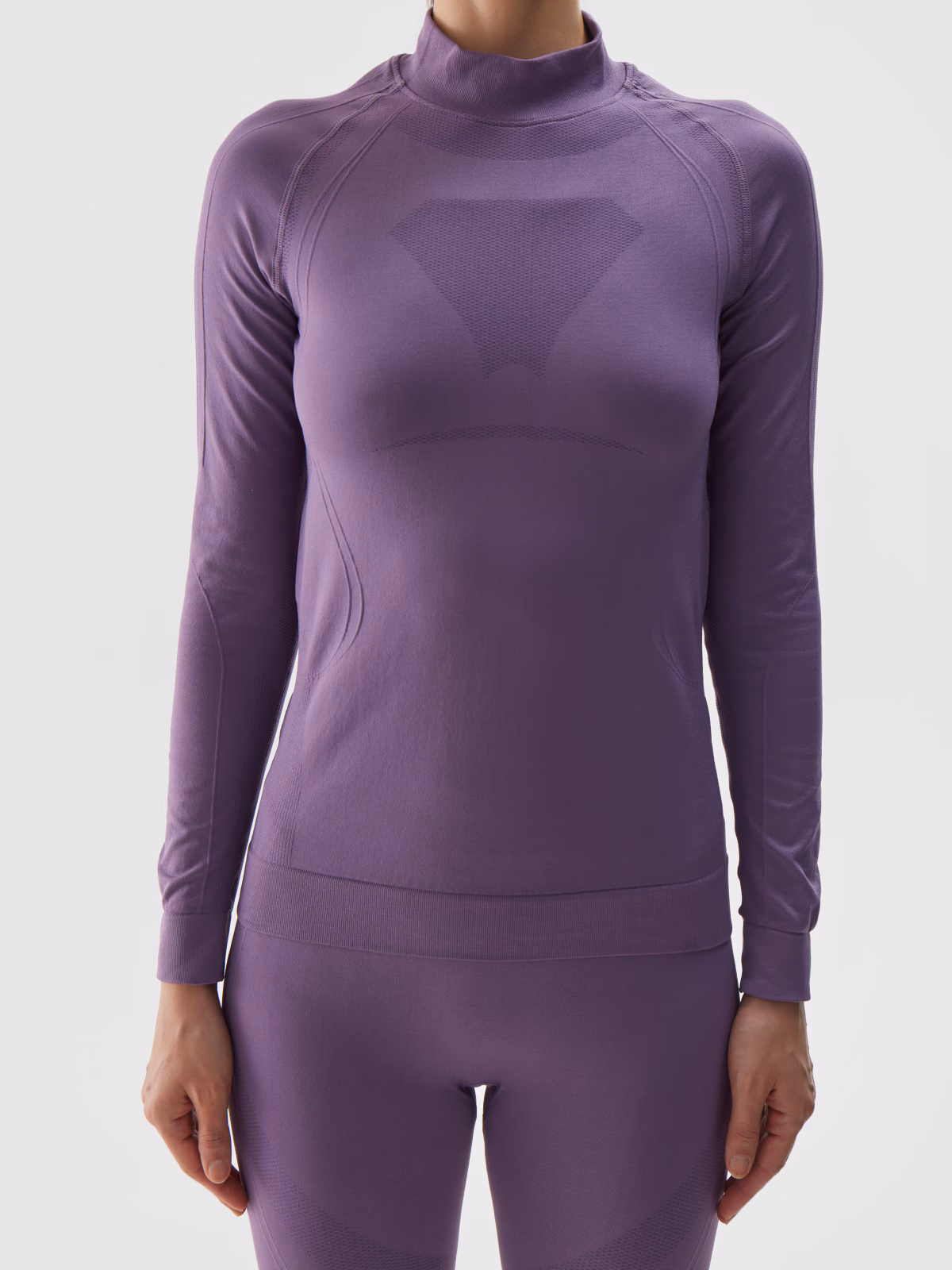 Bielizna termoaktywna bezszwowa (góra) damska - brązowa