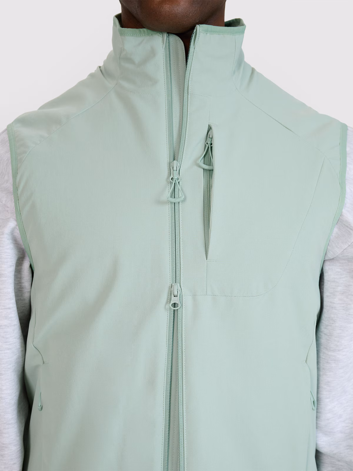 Bezrękawnik ze stójką męski - turkusowy