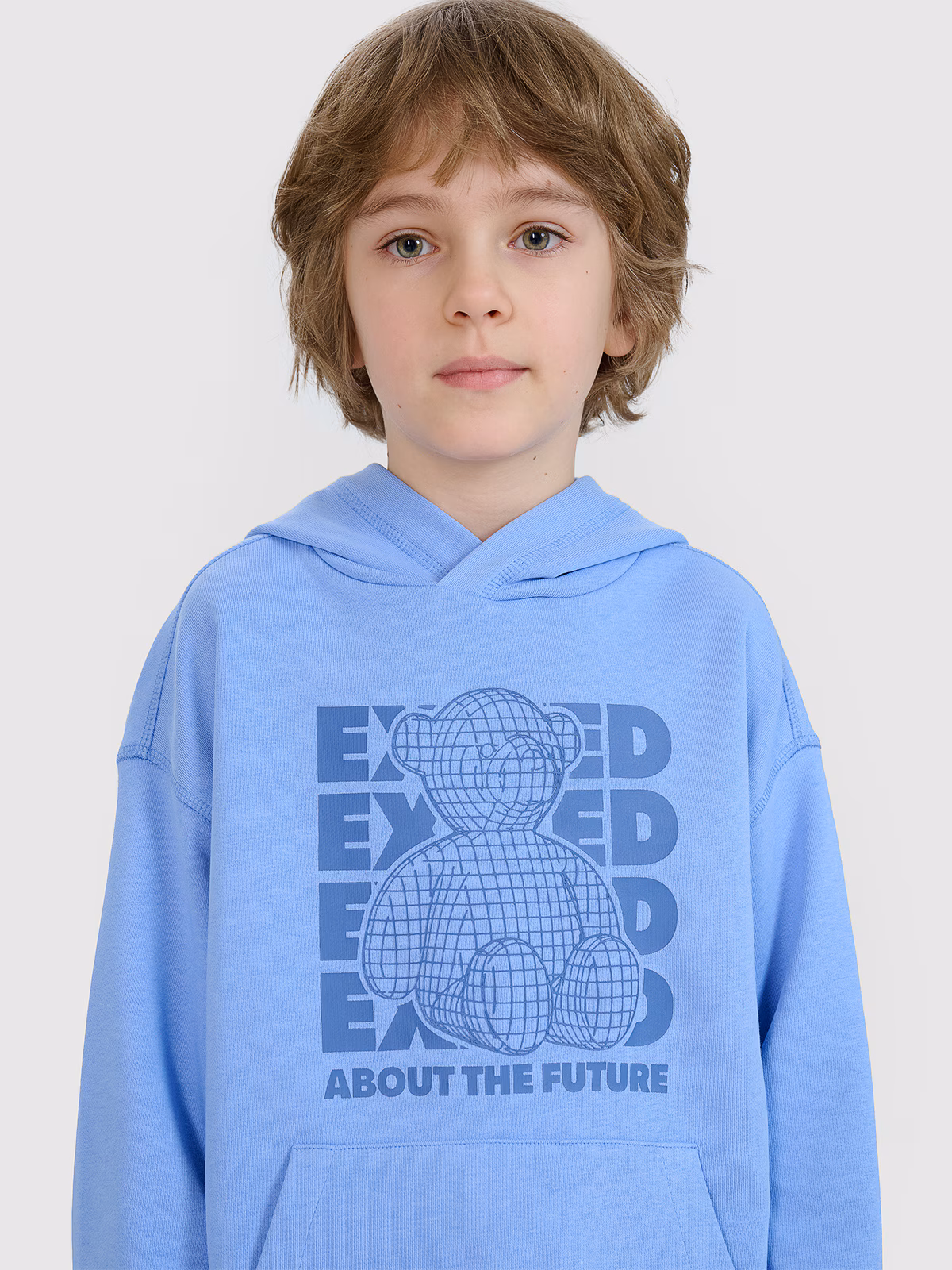 Bluza dresowa nierozpinana z kapturem chłopięca - czerwona