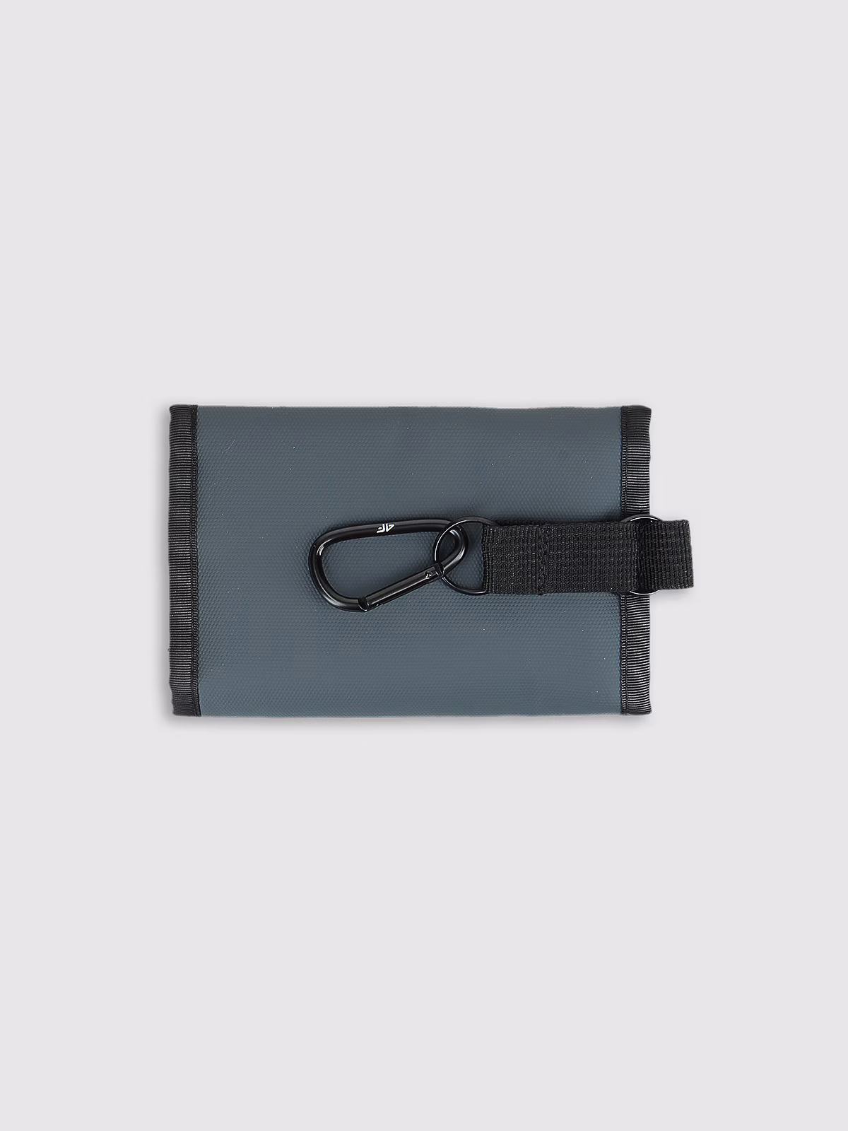 Portfel materiałowy na rzep - czarny