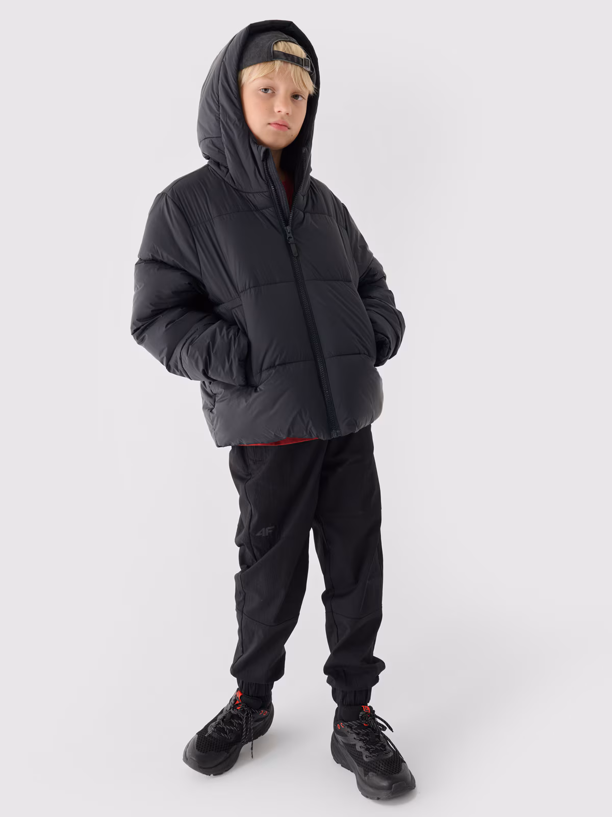 Kurtka puchowa z wypełnieniem syntetycznym chłopięca - khaki