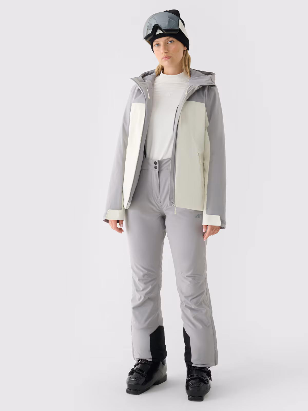 Spodnie narciarskie membrana 5000 damskie - szare