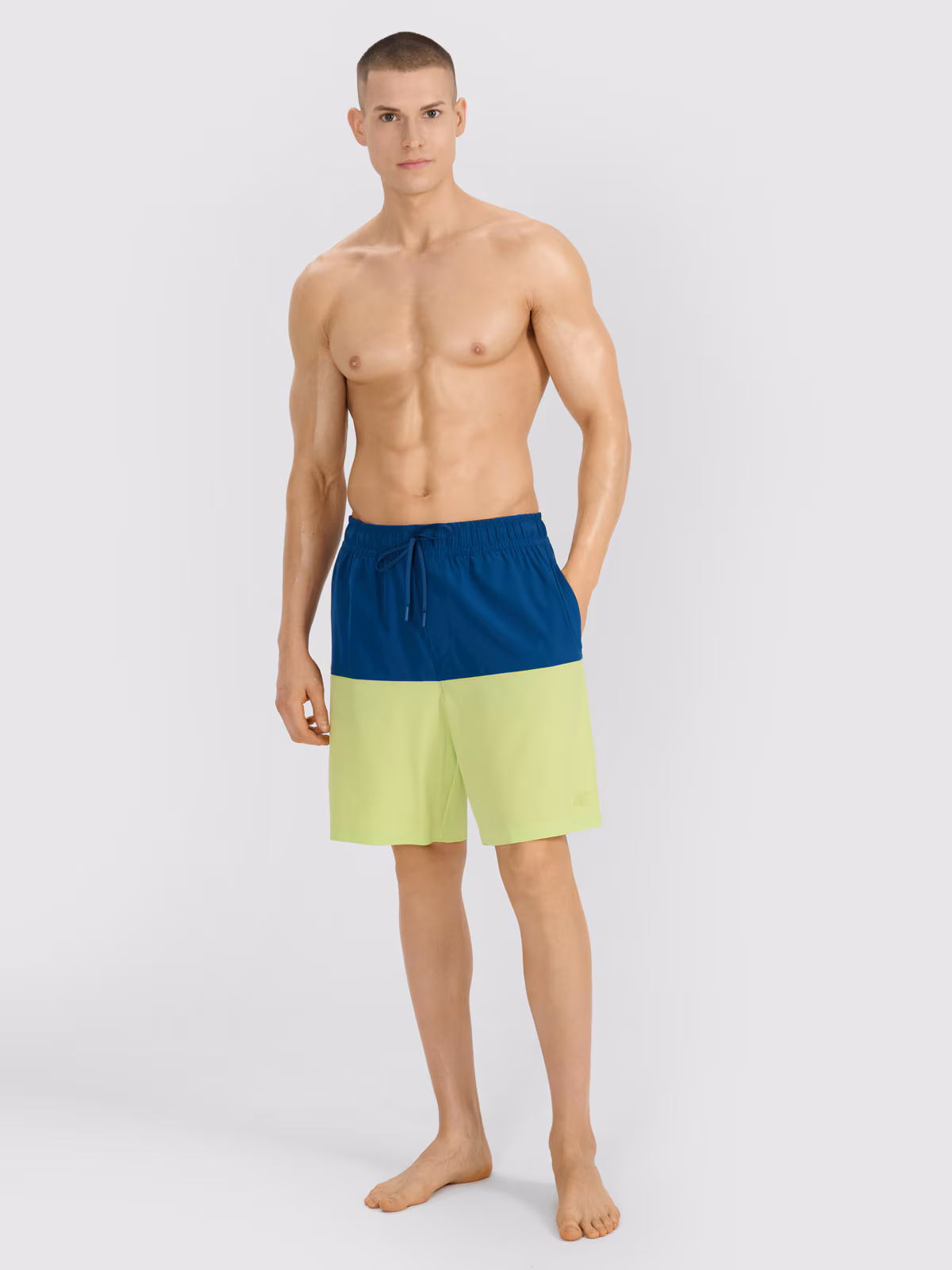 Spodenki plażowe męskie - niebieskie