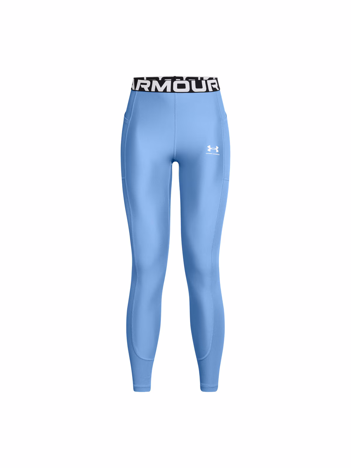 Legginsy treningowe damskie Under Armour Heatgear Rib Legging - niebieskie