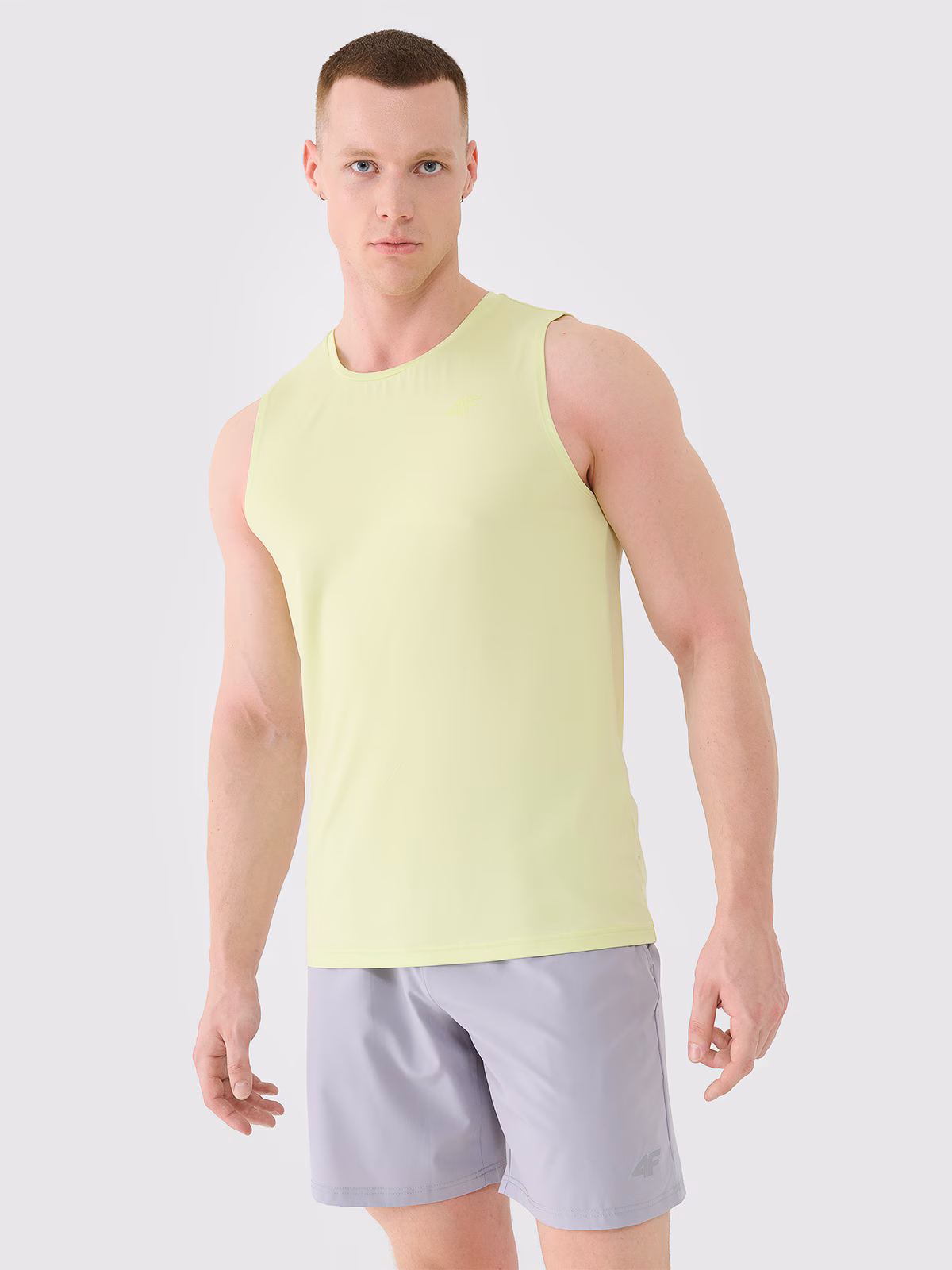 Tank top regular szybkoschnący męski - zielony