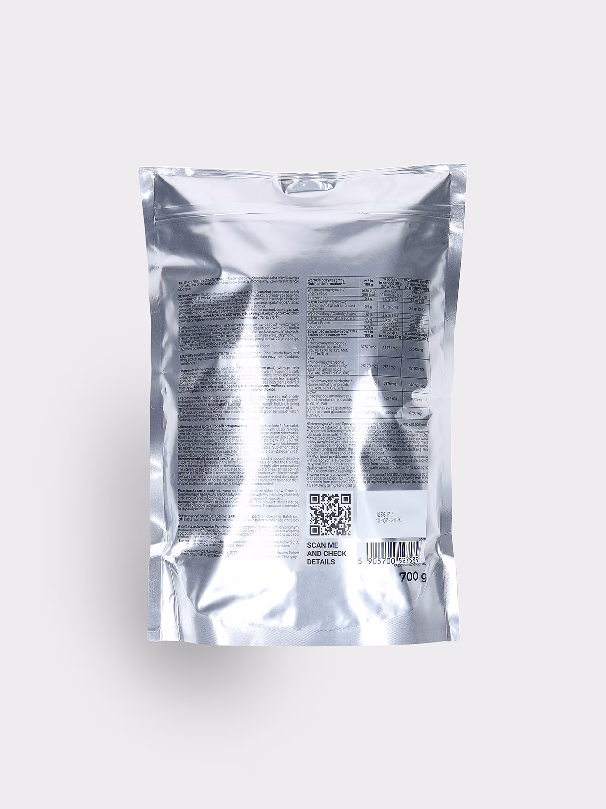 WPC - koncentrat białka serwatkowego (700 g) pina colada