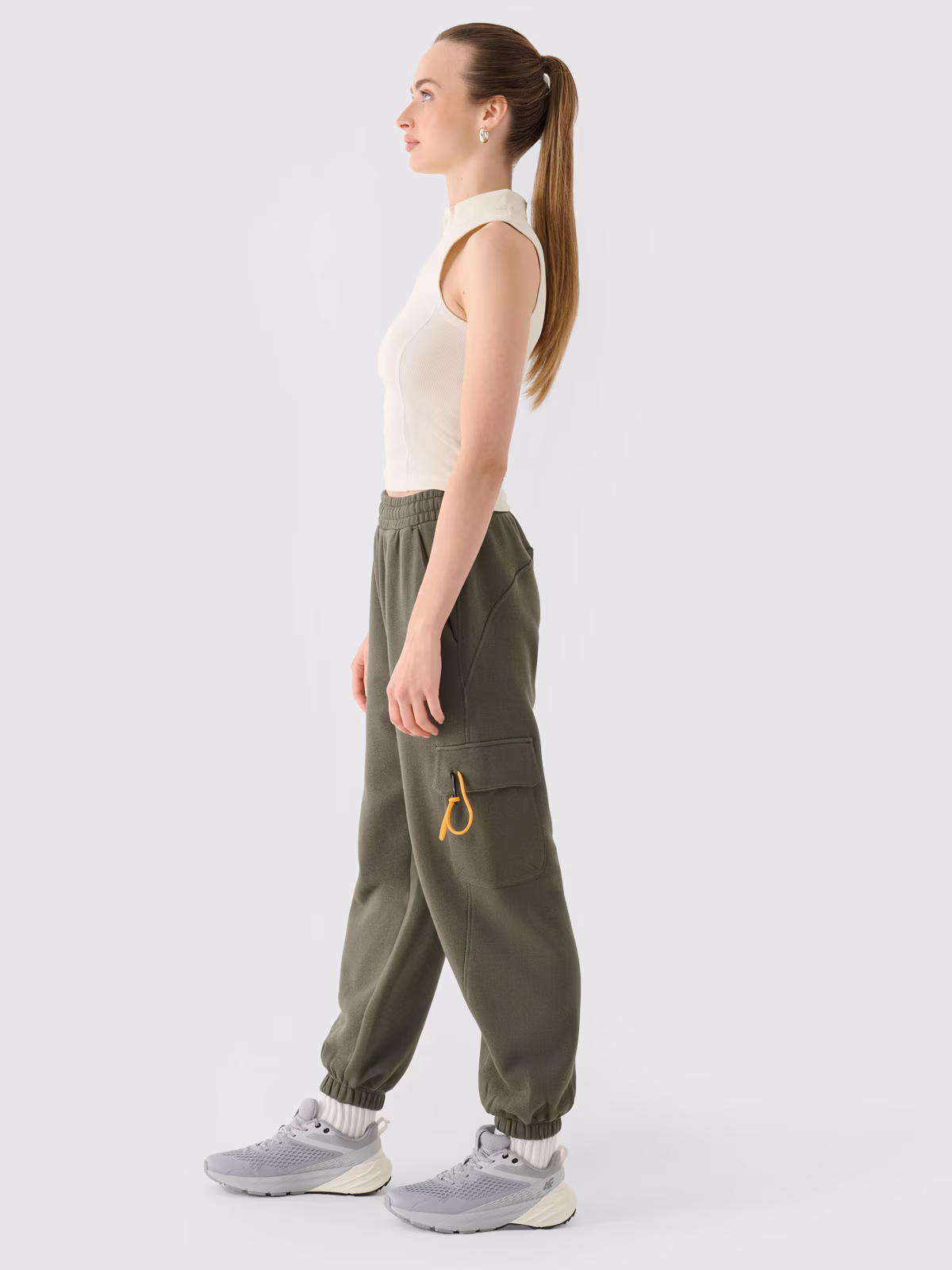 Spodnie dresowe joggery damskie - czarne