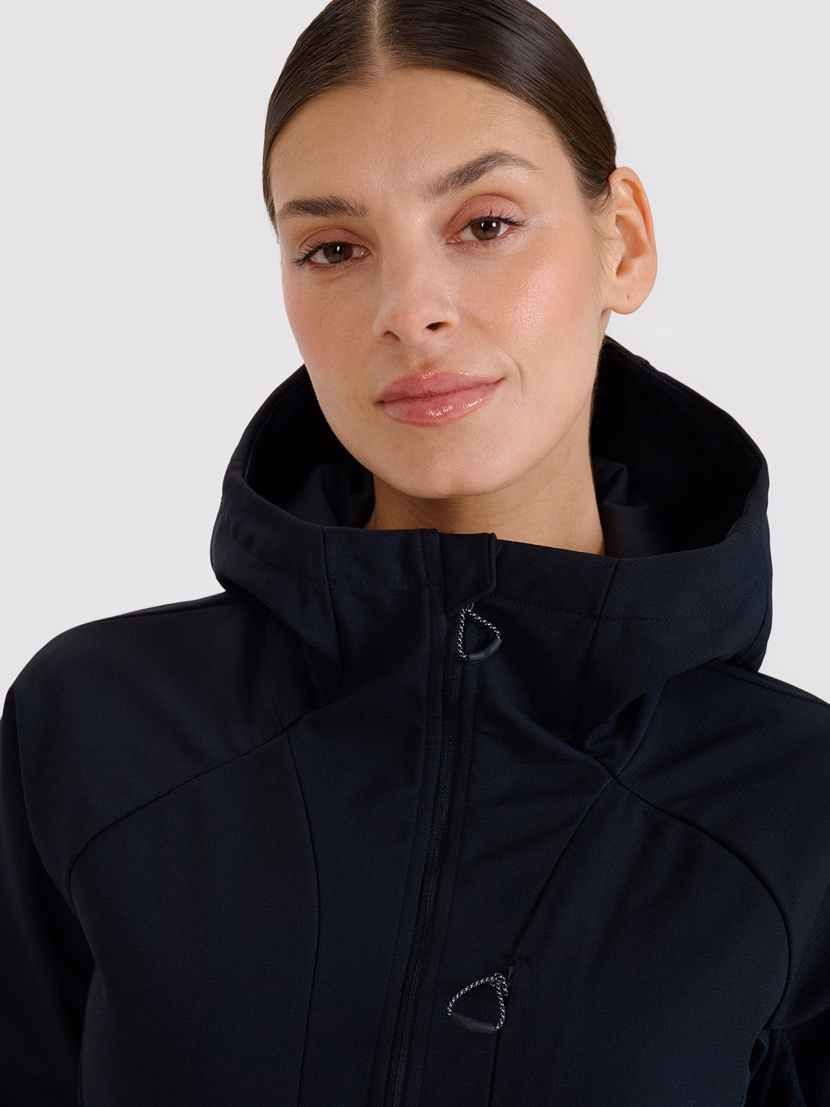 Kurtka softshell wiatroodporna membrana 10000 damska - czarna