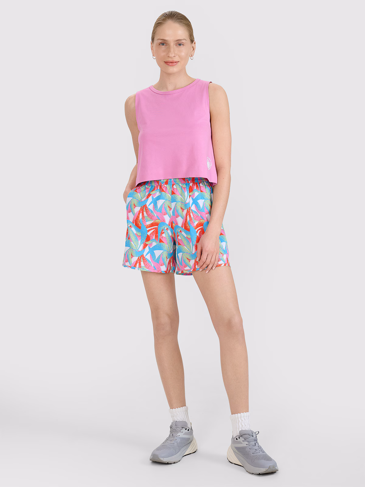 Spodenki plażowe damskie - multikolor