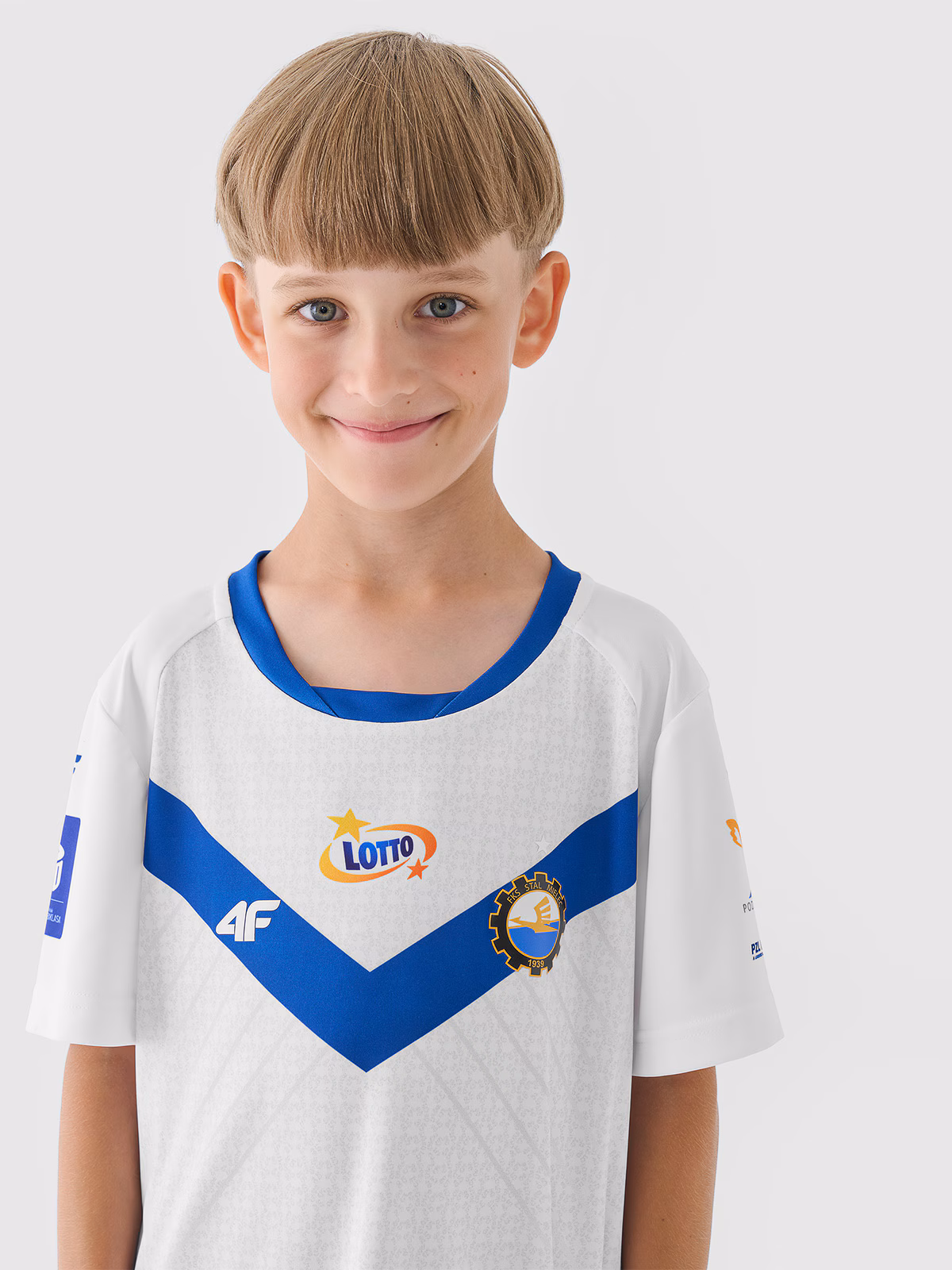 Koszulka klubowa wyjazdowa z sezonu 2024/25 chłopięca 4F x Stal Mielec - multikolor