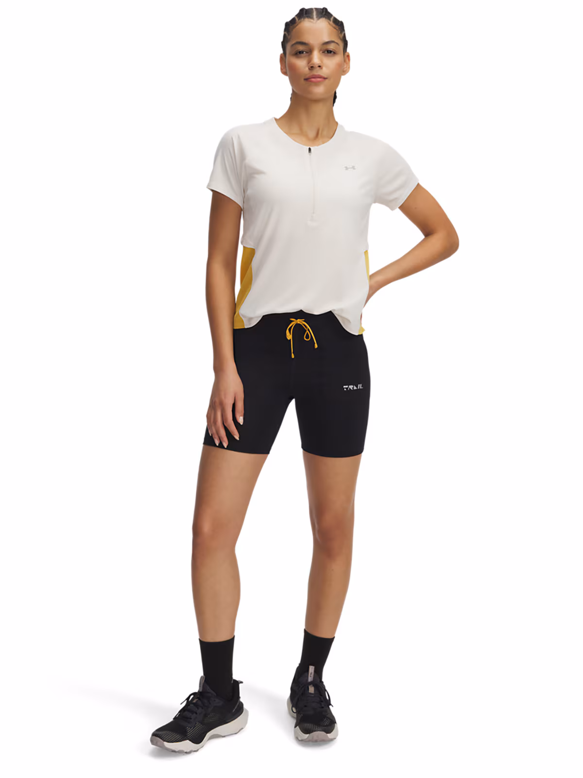 Kolarki do biegania damskie Under Armour UA Trail Run Fitted Shorts - czarne