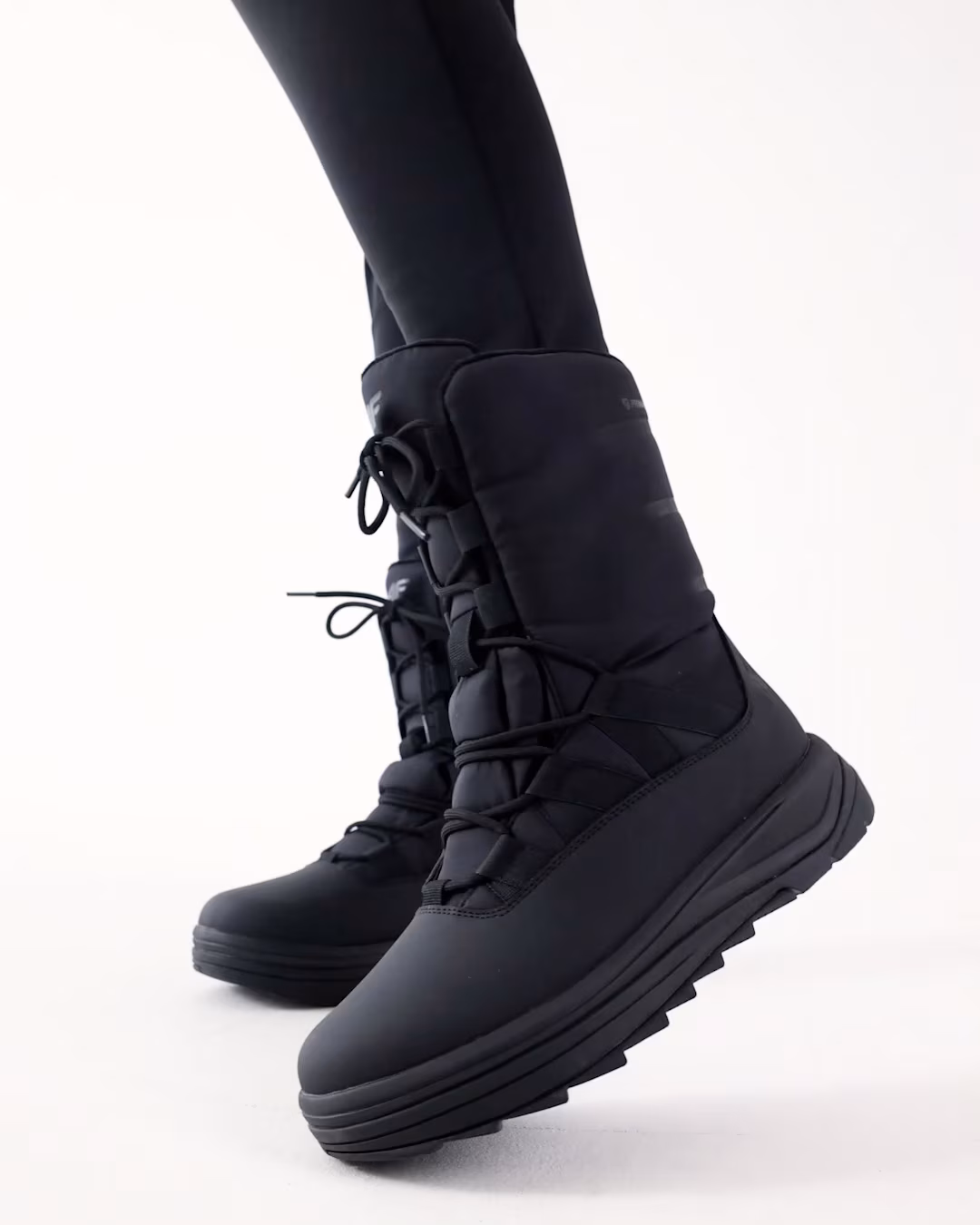 Buty zimowe śniegowce INUA z ociepliną Primaloft damskie - czarne