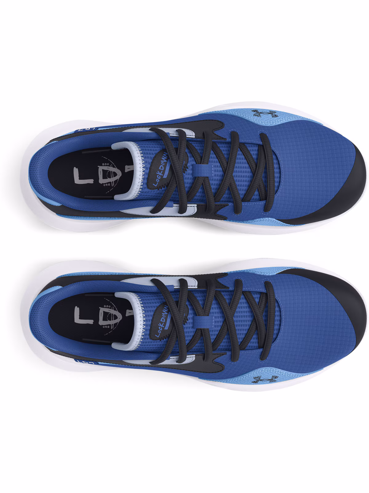 Buty do koszykówki uniseks Under Armour UA Lockdown 7 Low - niebieskie