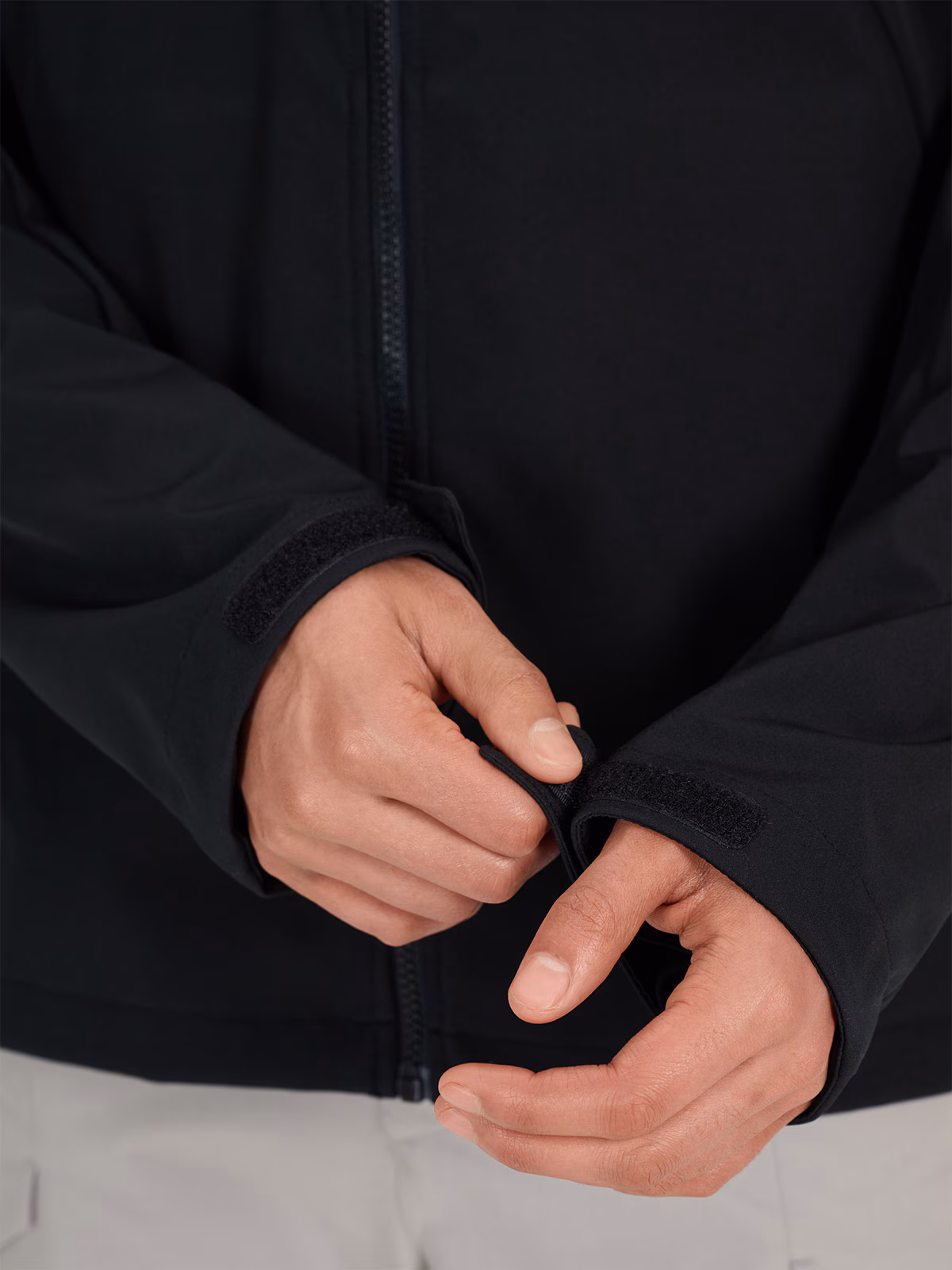 Kurtka softshell wiatroodporna membrana 8000 męska - czarna