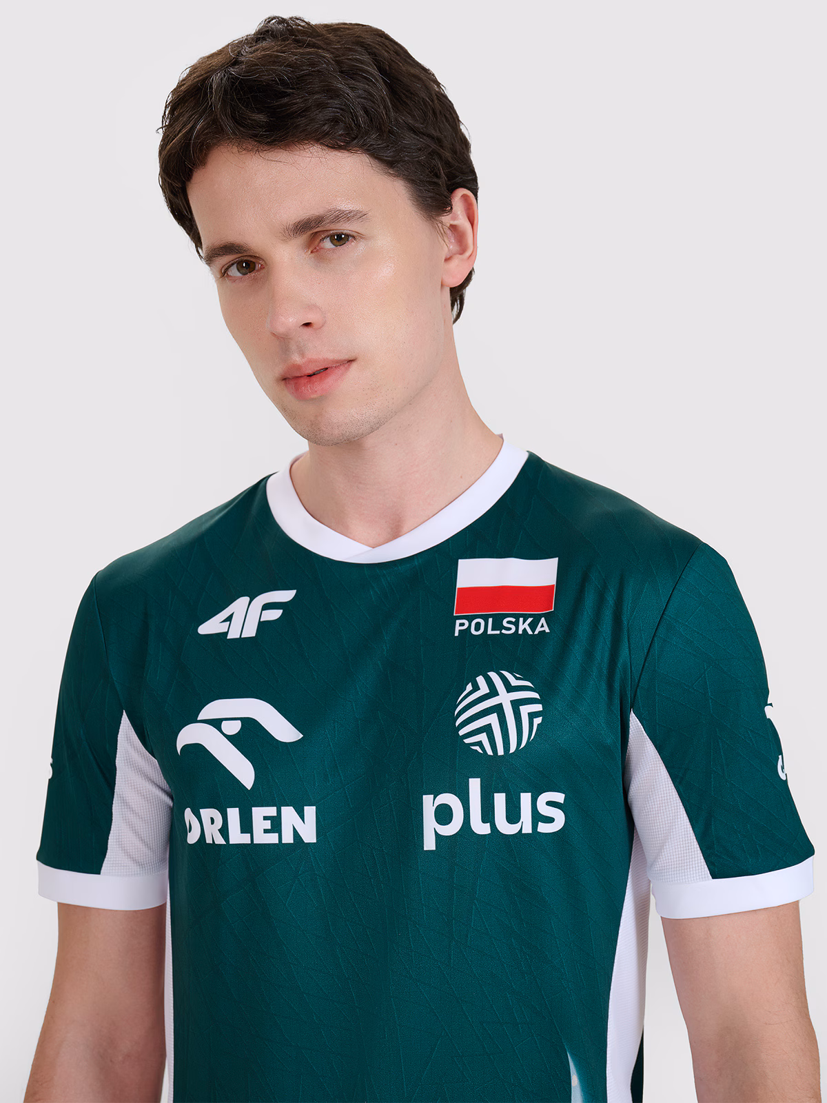 Koszulka meczowa replika domowa męska 4F x Polska Siatkówka - biała