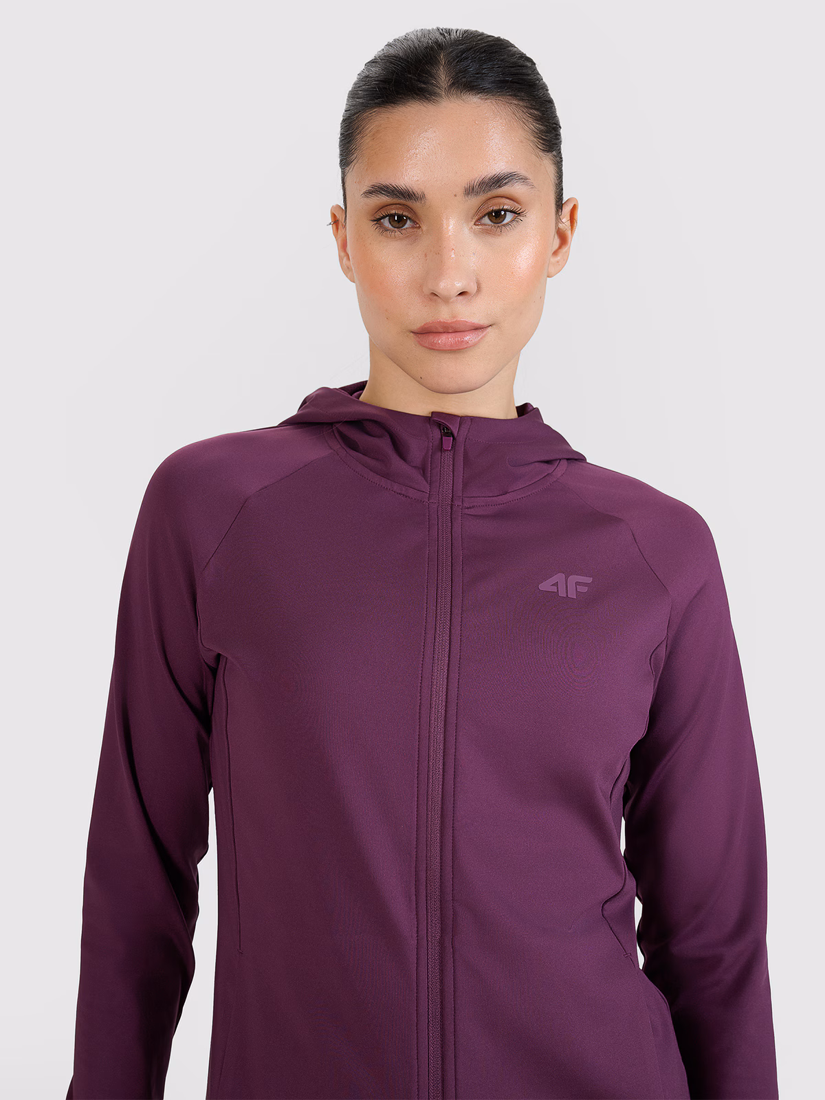 Bluza treningowa regular szybkoschnąca damska - fioletowa