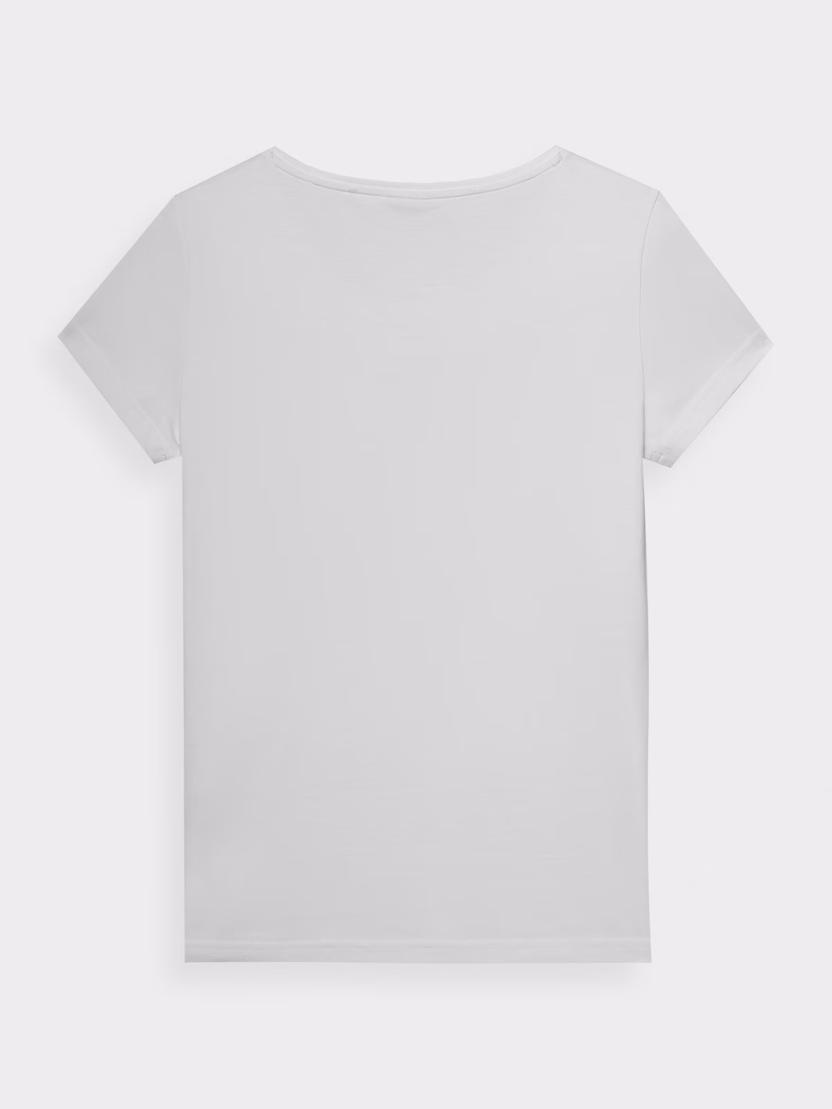 T-shirt slim gładki damski - czerwony