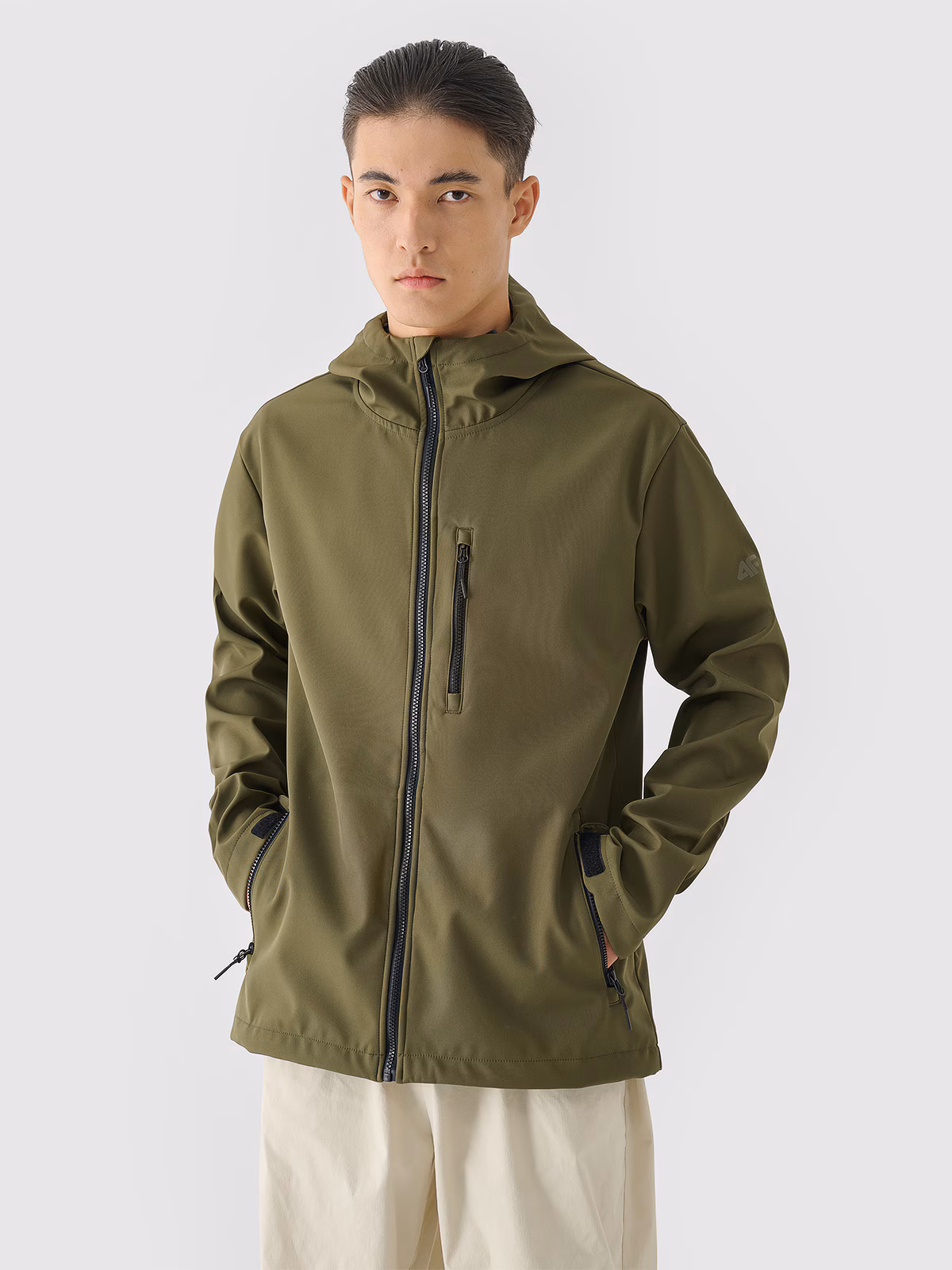 Kurtka softshell wiatroodporna membrana 8000 męska - niebieska