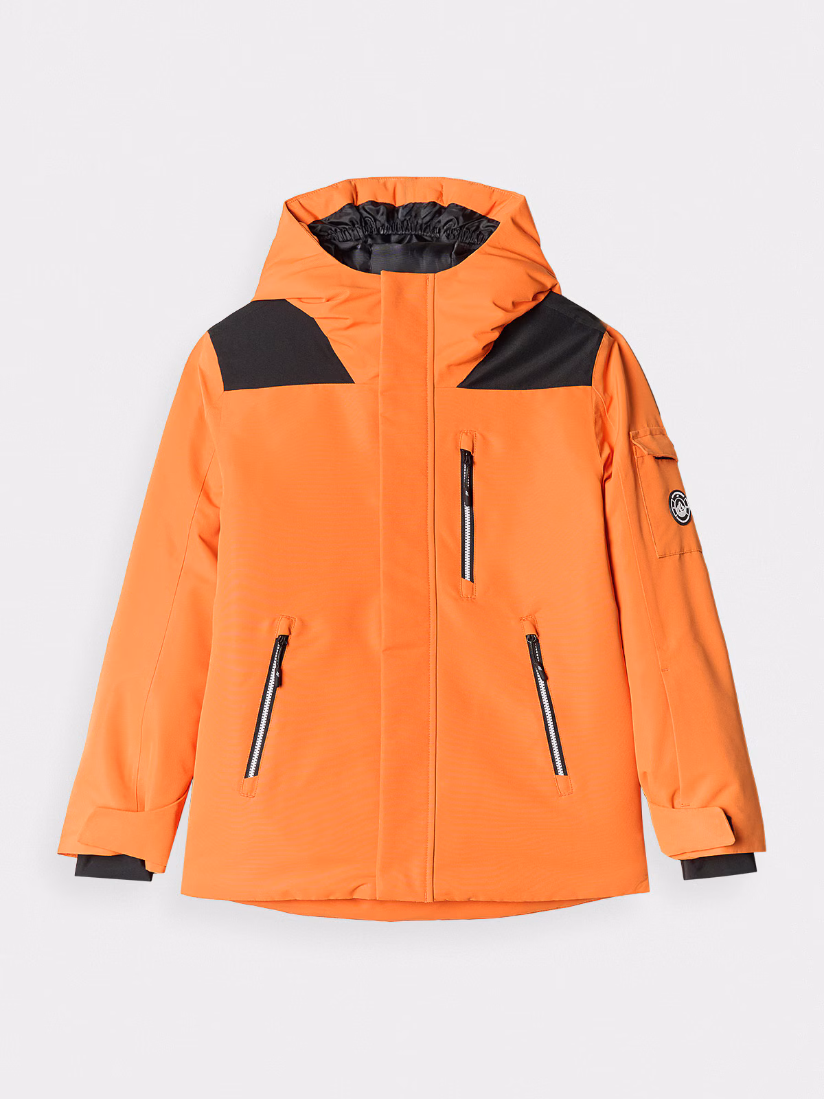Kurtka snowboardowa membrana 8000 chłopięca - pomarańczowa
