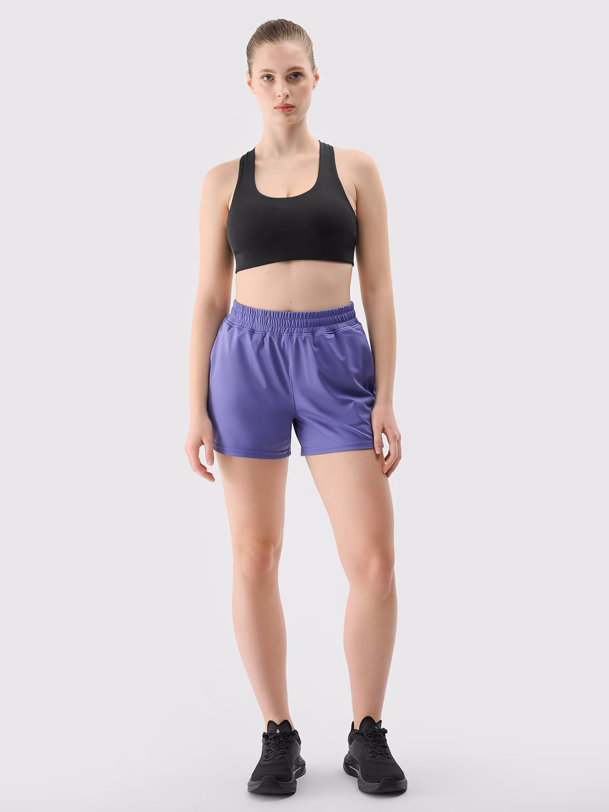 Spodenki treningowe szybkoschnące damskie - granatowe