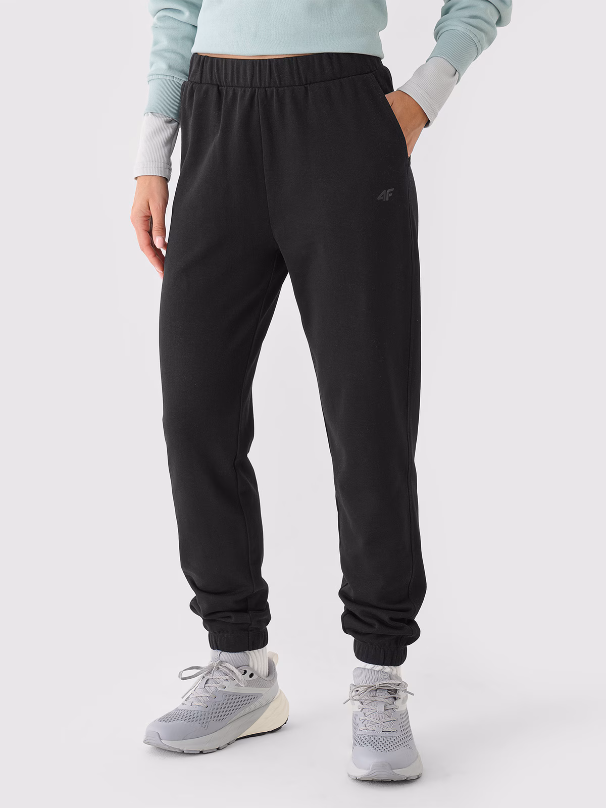 Spodnie dresowe joggery damskie - niebieskie