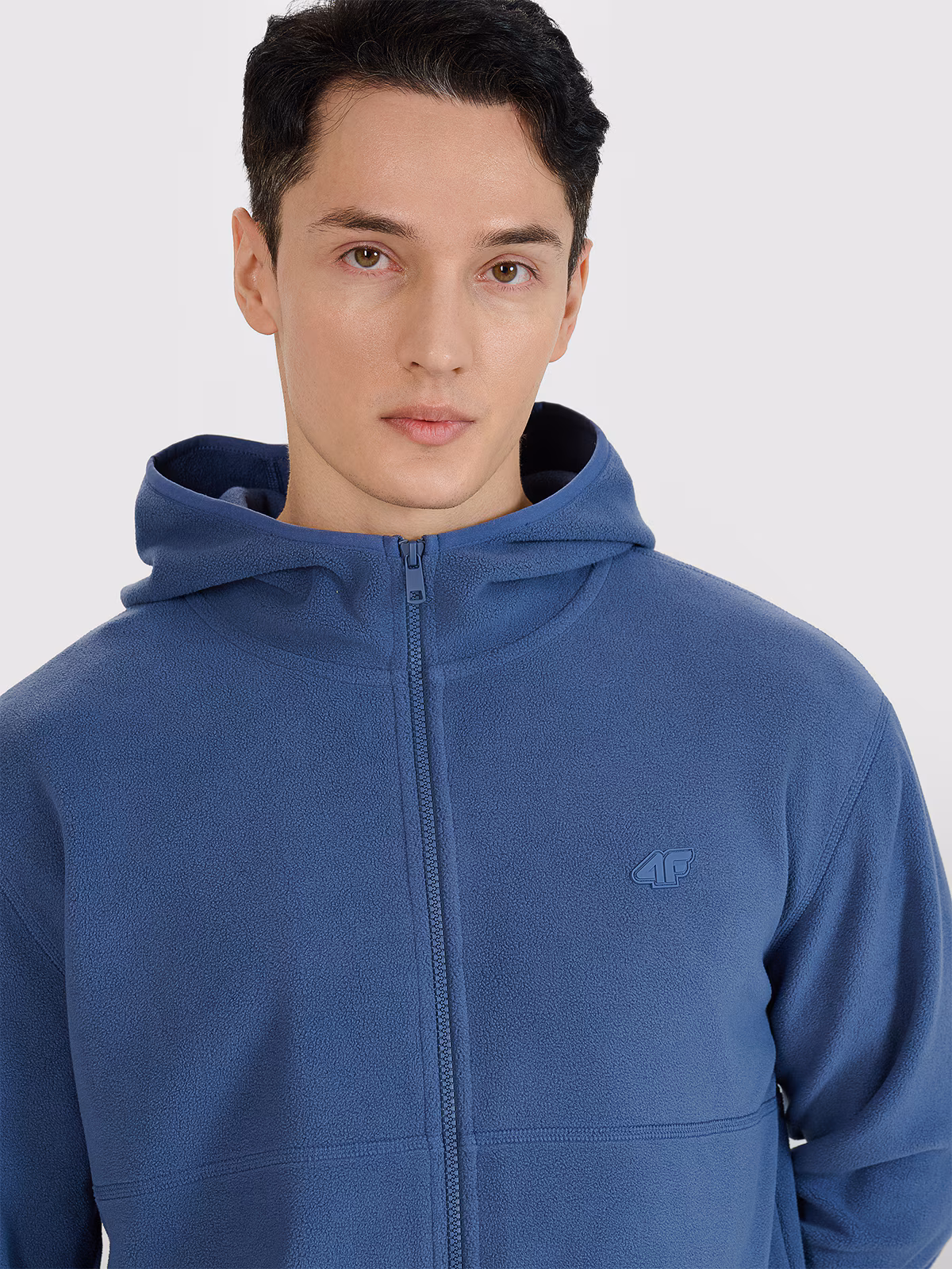 Polar regular z kapturem męski - granatowy
