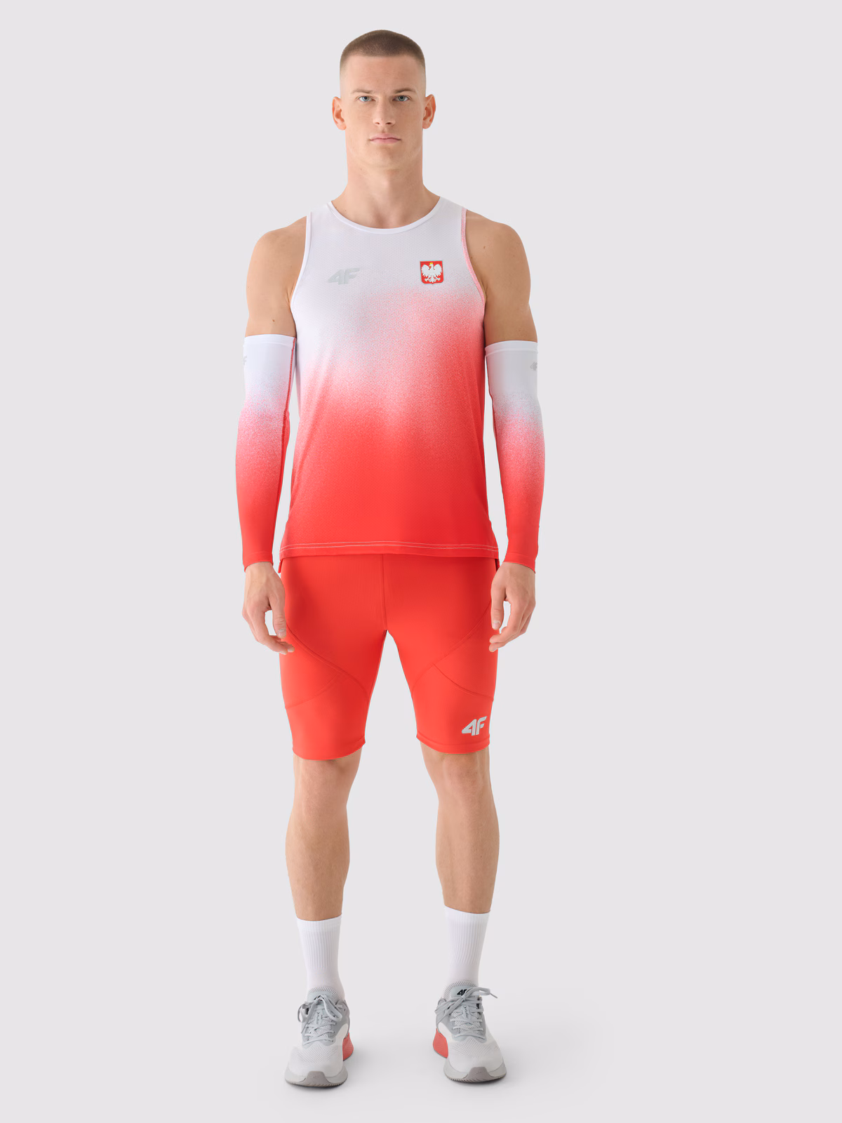 Rękawki sprinterskie uniseks 4F x PZLA - czerwone