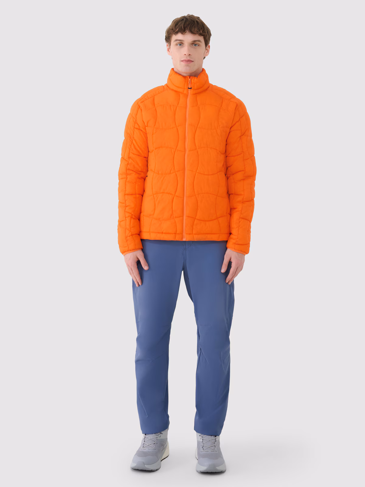 Kurtka puchowa trekkingowa z wypełnieniem Primaloft Silver męska - niebieska