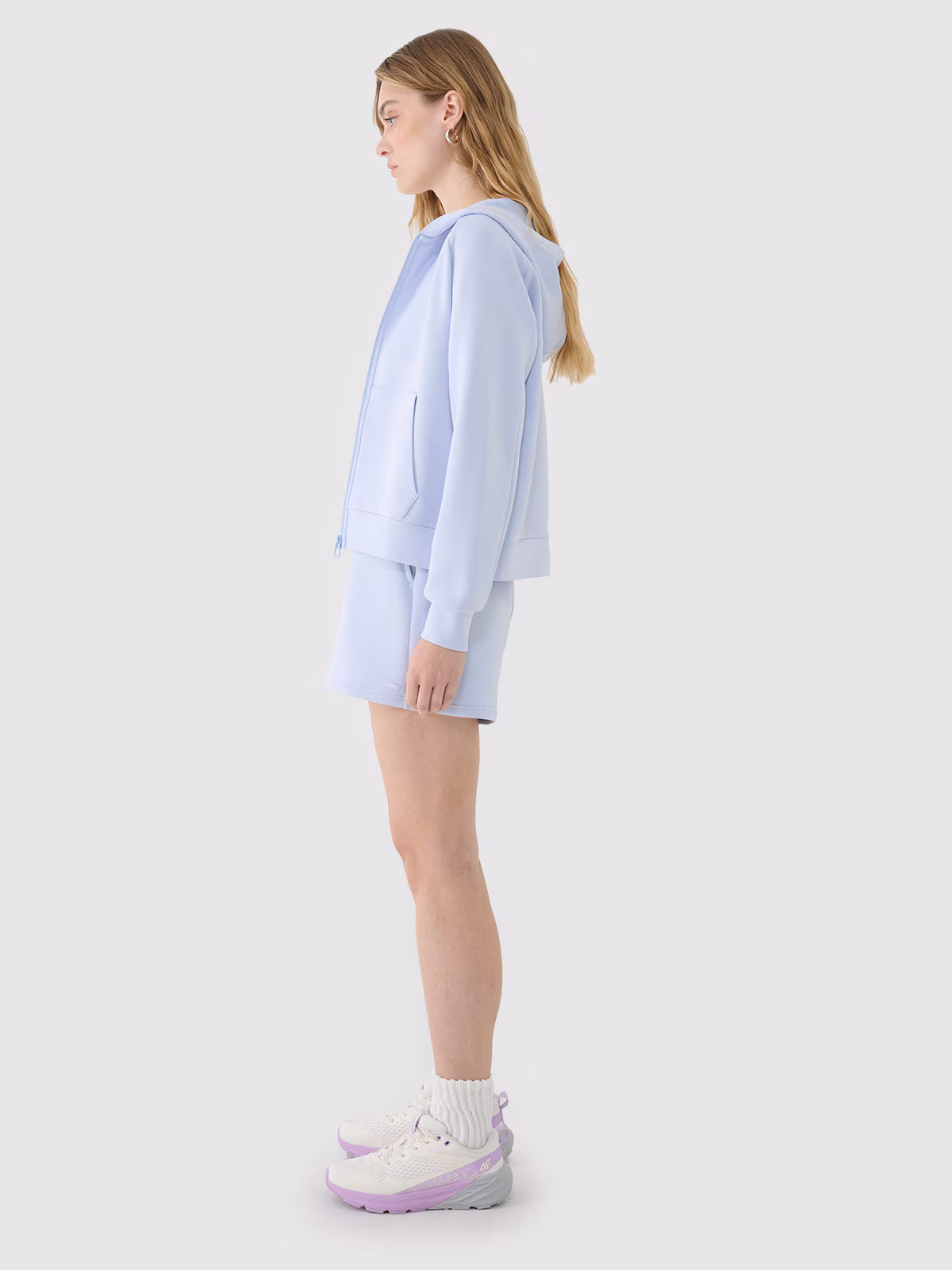 Spodenki dresowe z modalem damskie - niebieskie