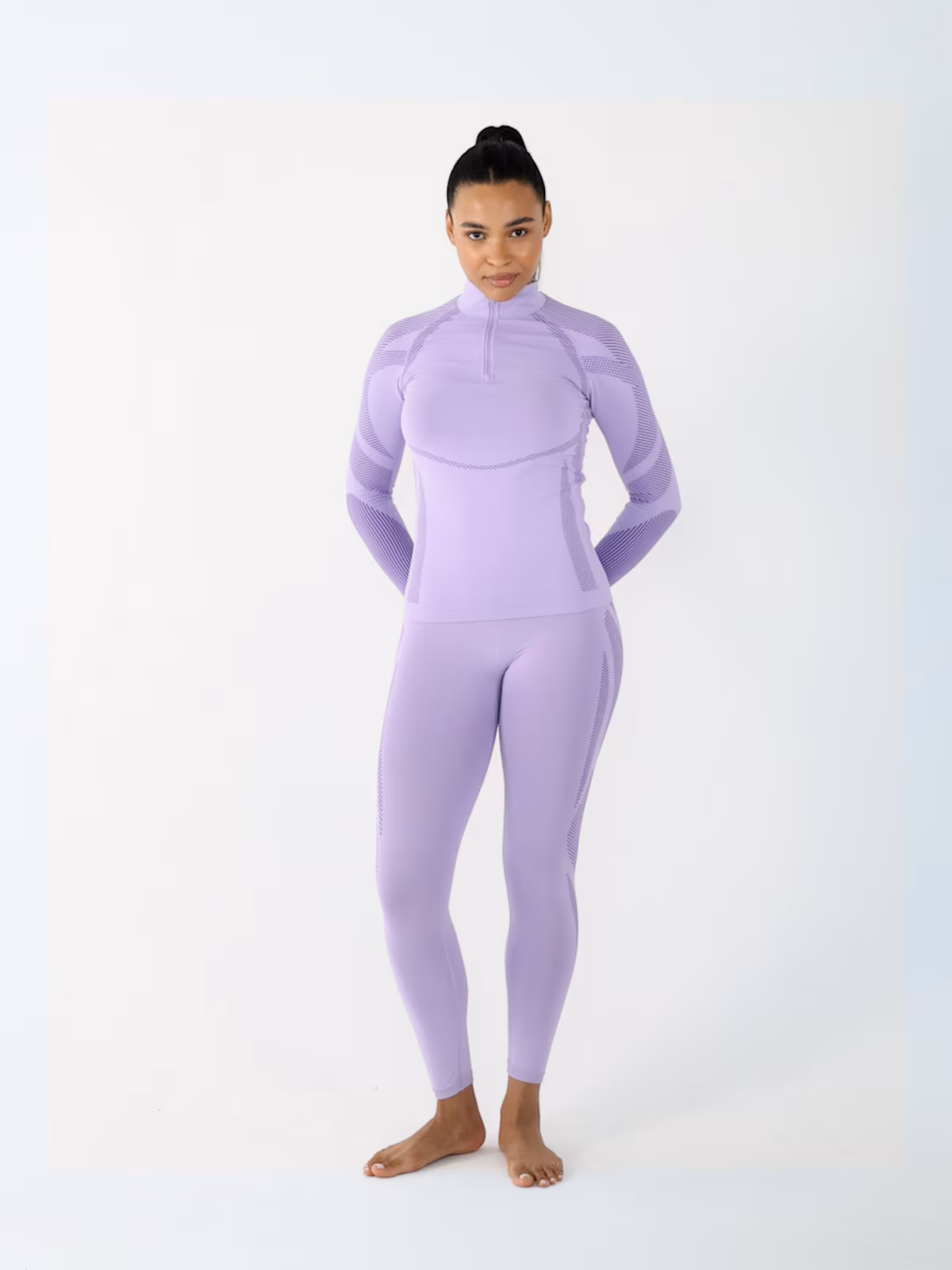 Bielizna termoaktywna bezszwowa (dół) damska - fioletowa