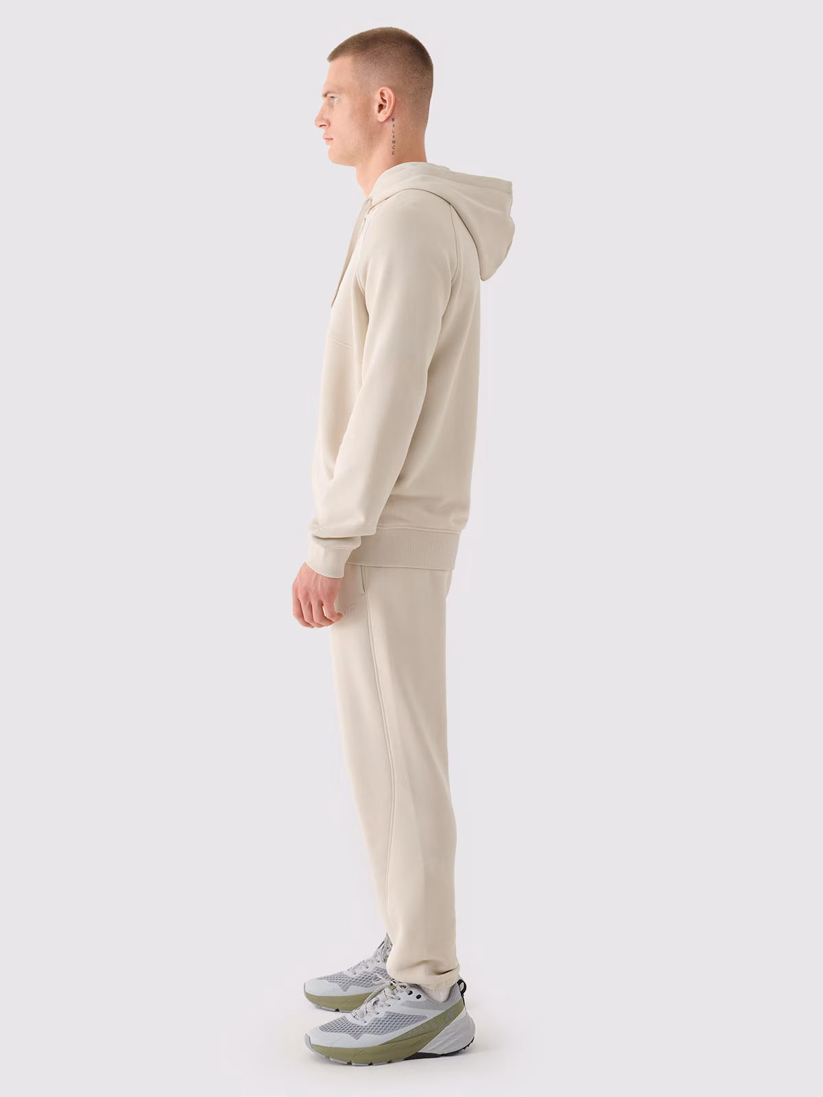 Spodnie dresowe joggery męskie - beżowe